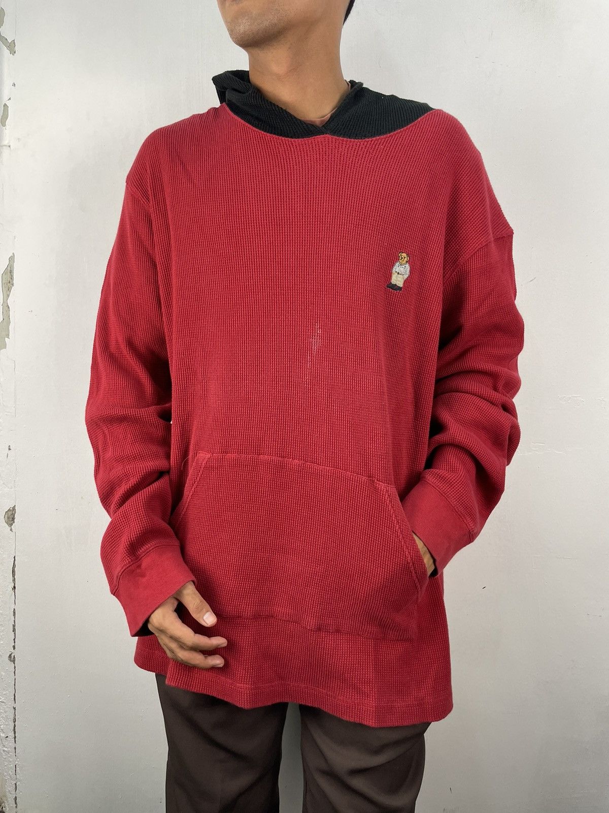 Ralph Lauren Vintage Polo Ralph Lauren Hoodie Waffle Knit Size 2XL Size US XXL / EU 58 / 5 - 3 Thumbnail