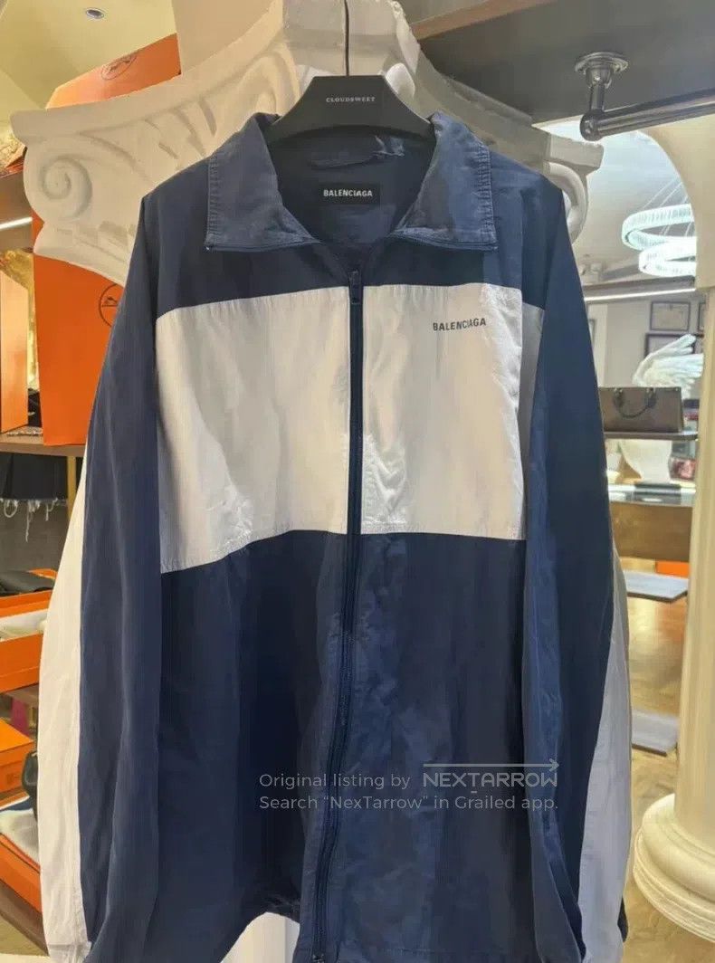 Balenciaga Balenciaga Blue and White Jacket Size US S / EU 44-46 / 1 - 1 Thumbnail