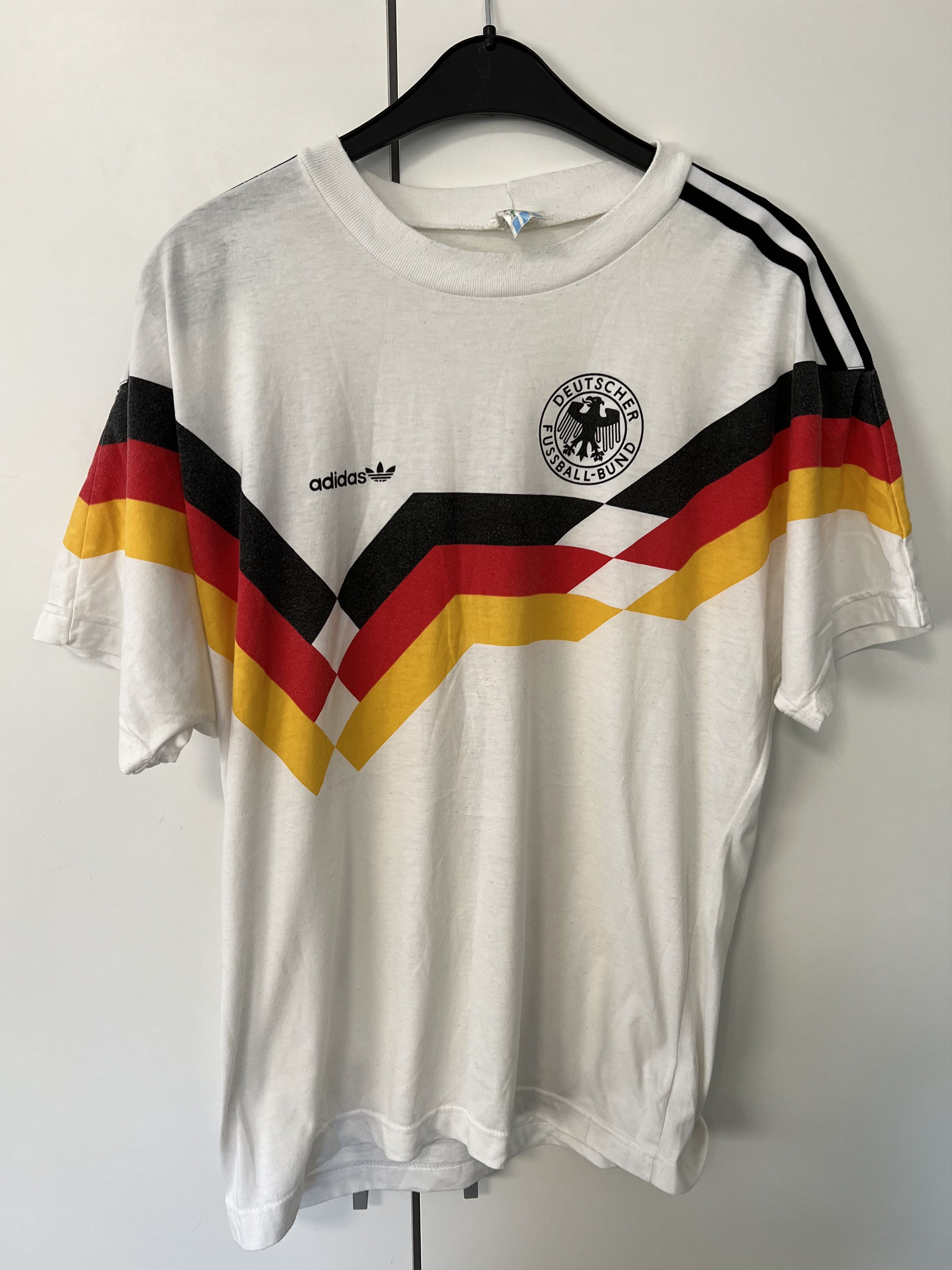 Adidas GERMANY 1988-90 TRAINING HOME SHIRT FOOTBALL SOCCER JERSEY Size US M / EU 48-50 / 2 - 1 Thumbnail