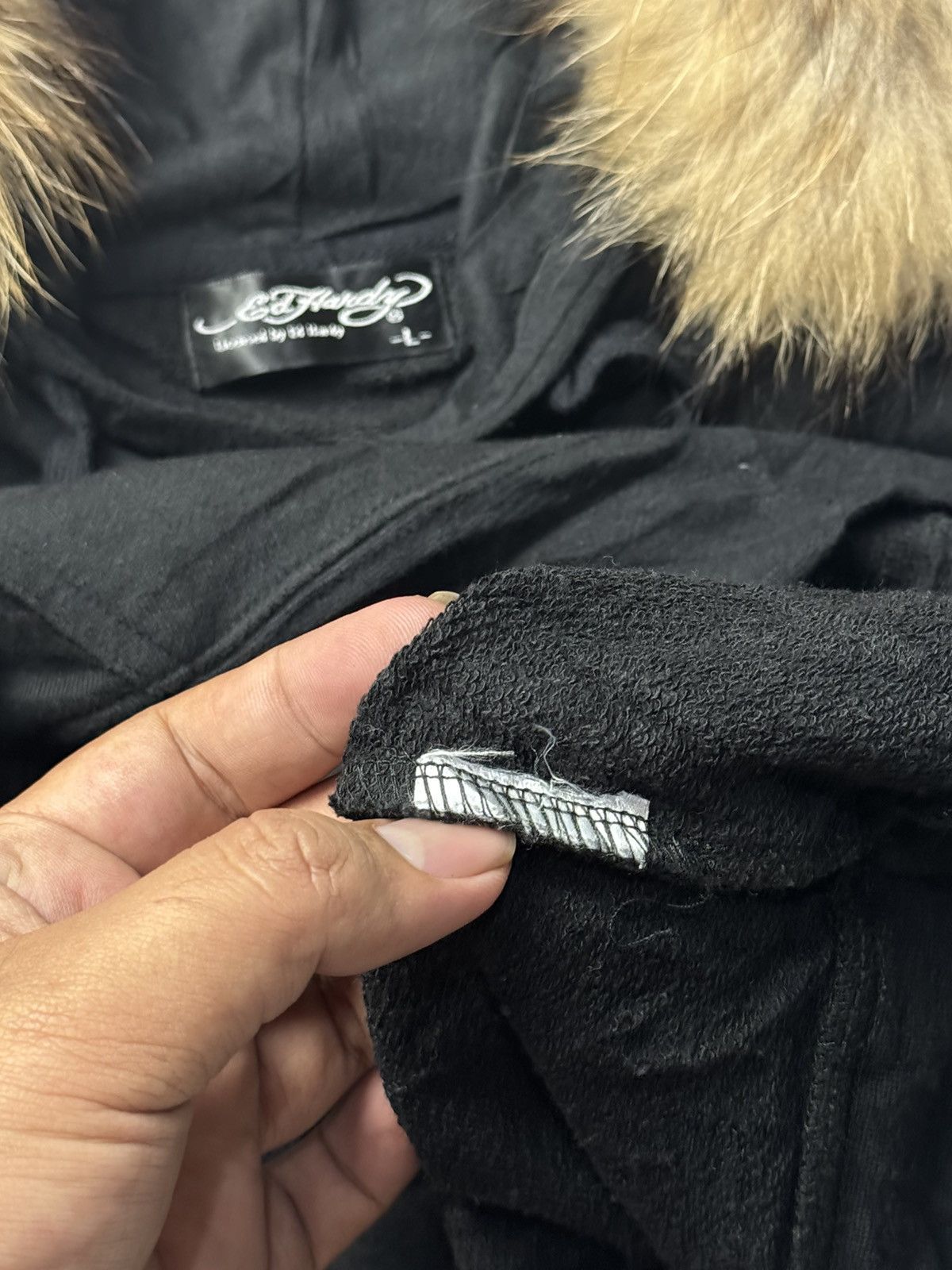 If Six Was Nine × Japanese Brand × Le Grande Bleu (L.G.B.) Fur Hoodie Edhardy Skull Los Angeles Size US M / EU 48-50 / 2 - 7 Thumbnail
