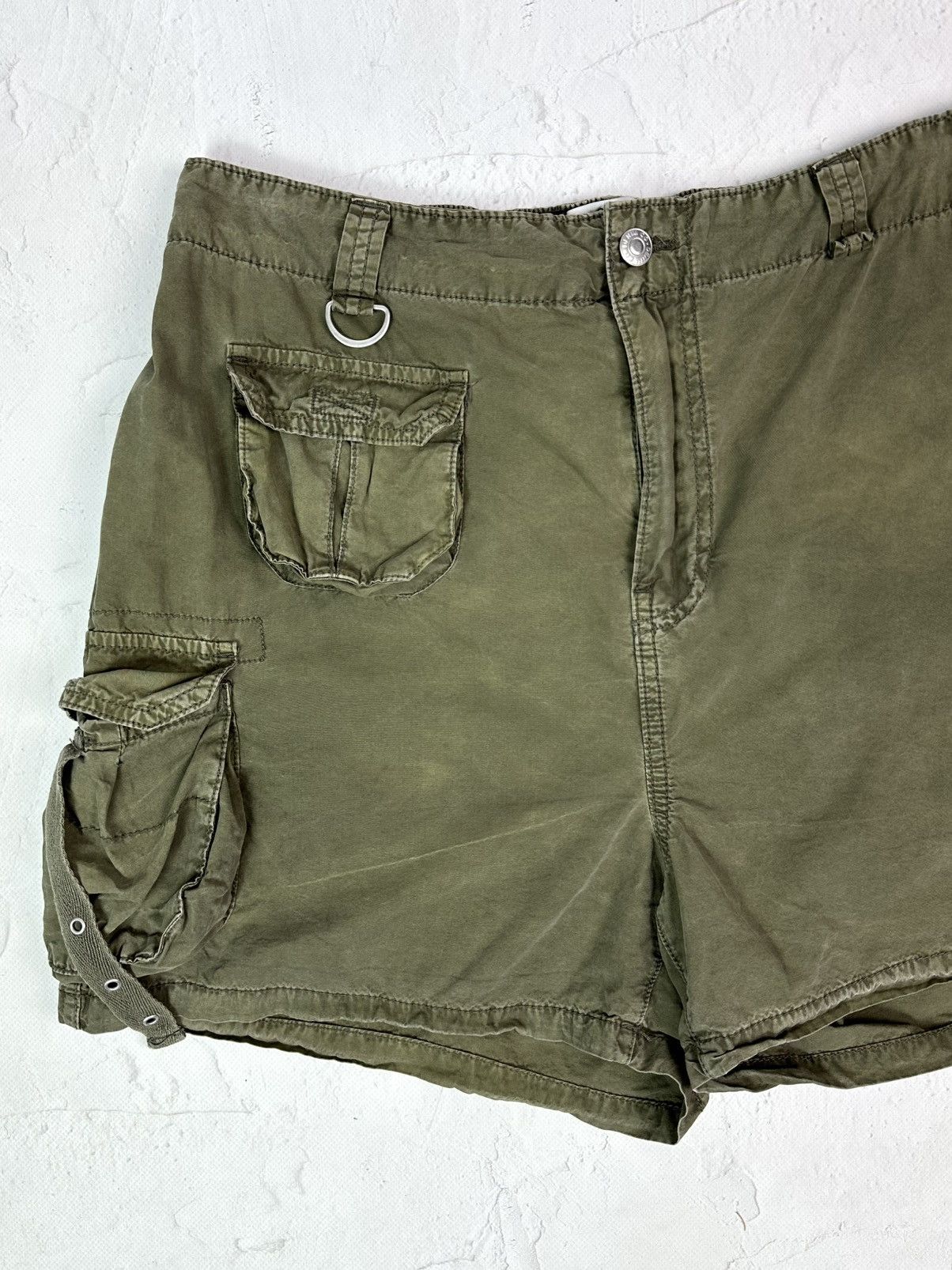 Beauty Beast × If Six Was Nine × Vintage Vintage Cargo Khaki Washed Shorts Size 34" / US 12 / IT 48 - 3 Thumbnail