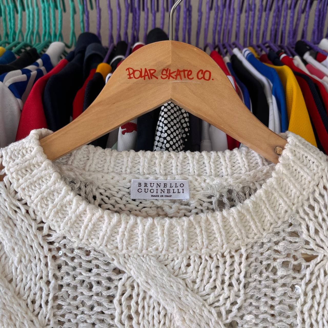 Brunello Cucinelli Brunello Cucinelli Cropped Sequin Cable Knit Sweater XS Size XS / US 0-2 / IT 36-38 - 15 Thumbnail