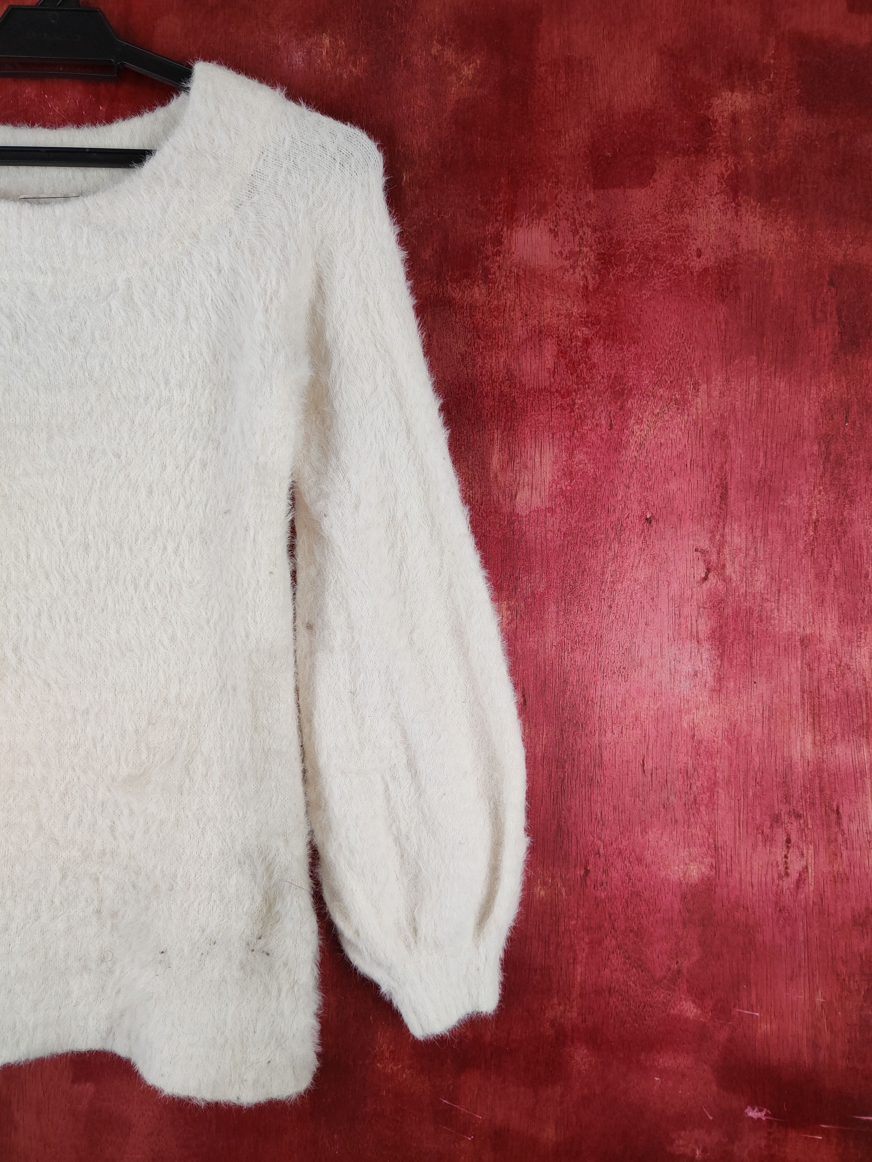 Homespun Knitwear × Japanese Brand × Vintage Flow and Fixture White Fur Mohair Knitwear #S1968 Size XS / US 0-2 / IT 36-38 - 5 Thumbnail