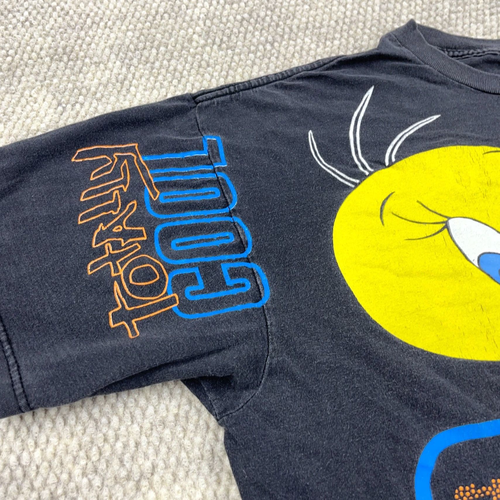 90s Tweety T-shirt 黒 Looney Tunes Crop Top TWEETY BIRD TShirt 90s | Shop Exile