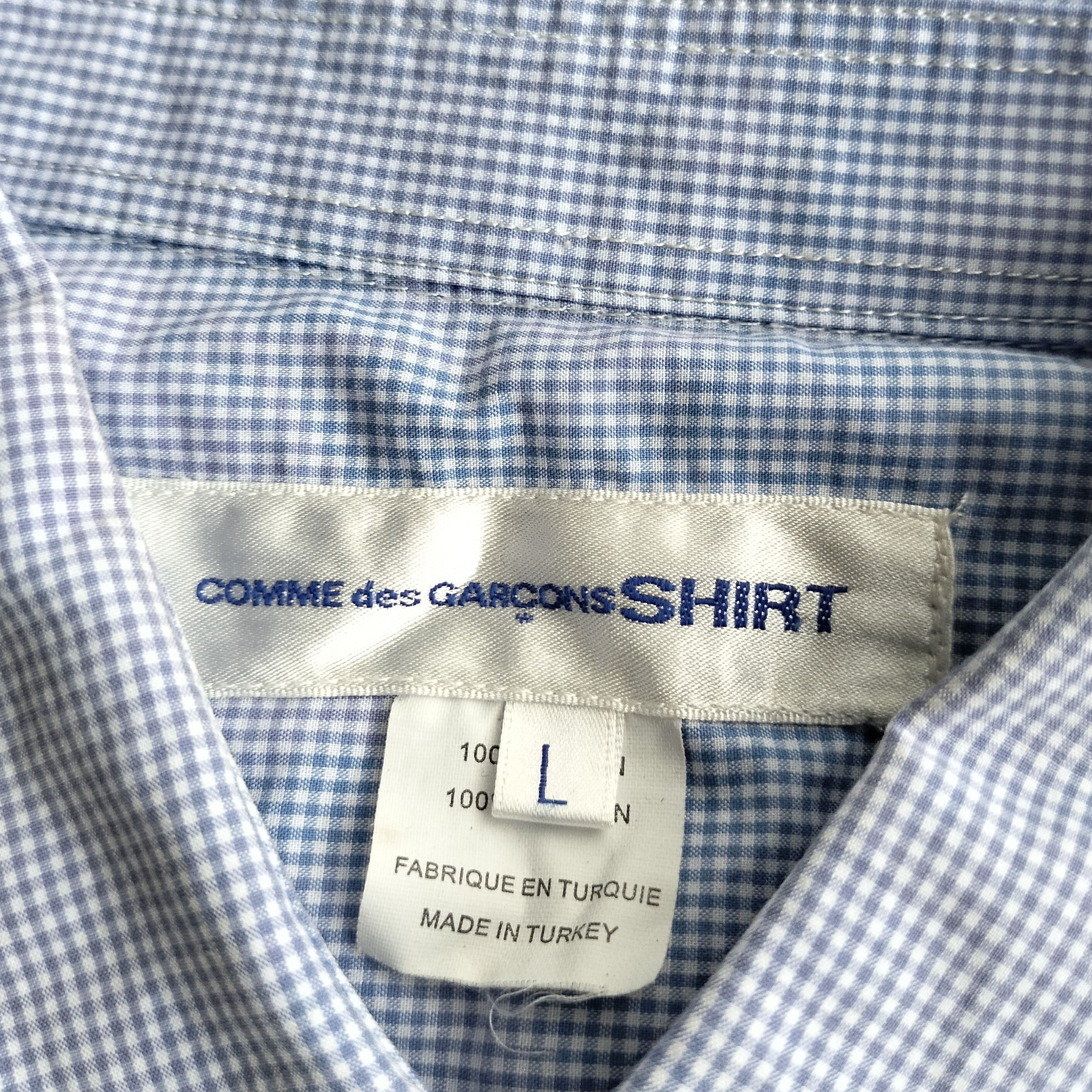 Rei Kawakubo CDG shirt Catton Panelled gingham Ls shirt Size US L / EU 52-54 / 3 - 4 Thumbnail