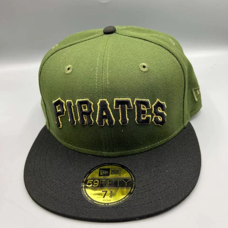 New Era Pittsburgh Pirates Hat Men 7 3/4 59Fifty New Era MLB Fitted Size ONE SIZE - 2 Thumbnail