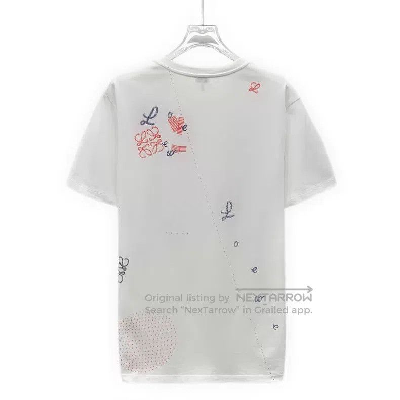 Loewe Loewe White digital logo printed cotton crew-neck short-sl Size US S / EU 44-46 / 1 - 2 Thumbnail