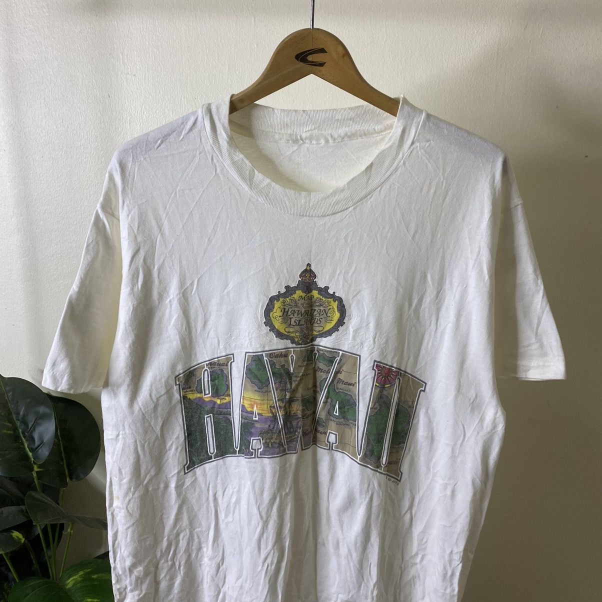 Vintage 1990s Hawaii Spell Out Nice Graphic Tee Size US L / EU 52-54 / 3 - 2 Thumbnail