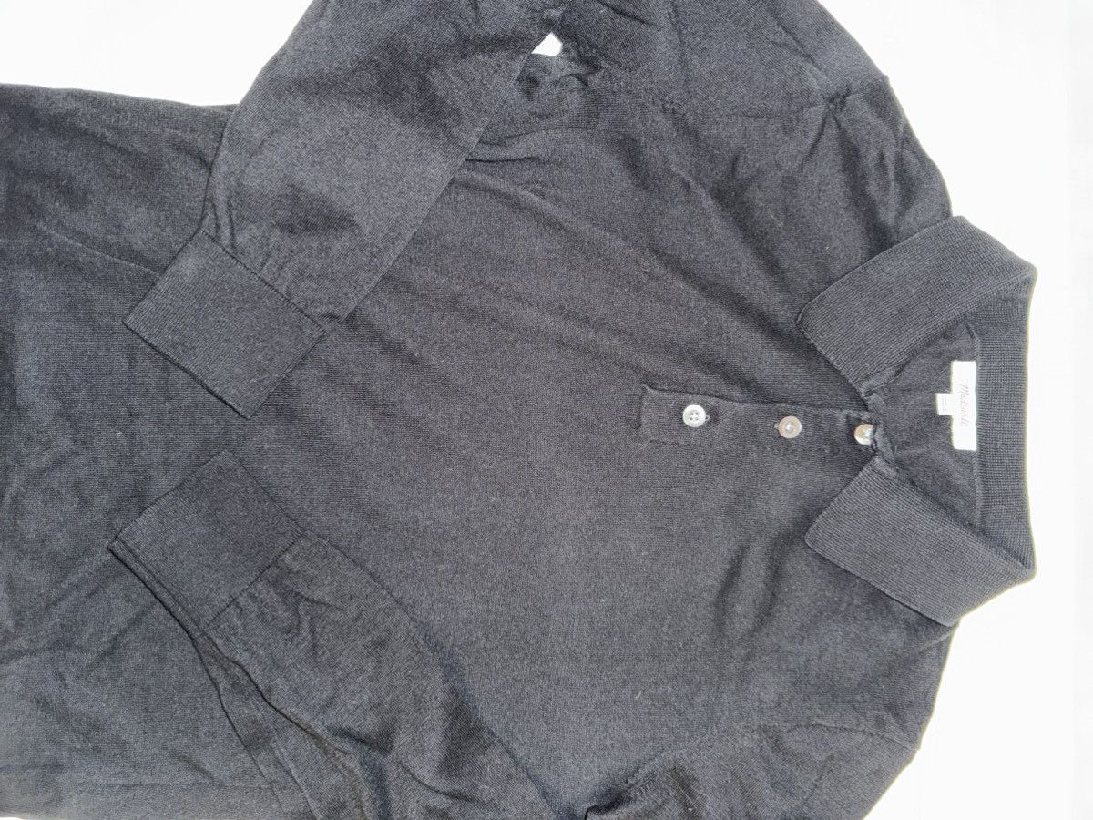 Madewell Madewell Black Cotton Long-sleeve Polo Size US XS / EU 42 / 0 - 5 Thumbnail