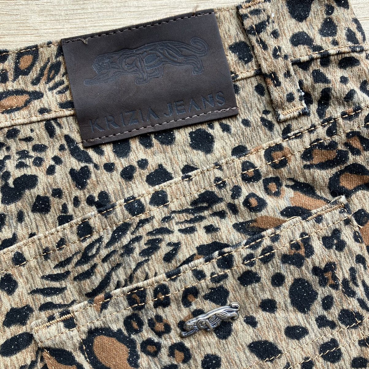 Designer × Krizia Uomo × Vintage KRIZIA JEANS CAMO TIGER STRETCH PANTS Size 31" - 7 Thumbnail