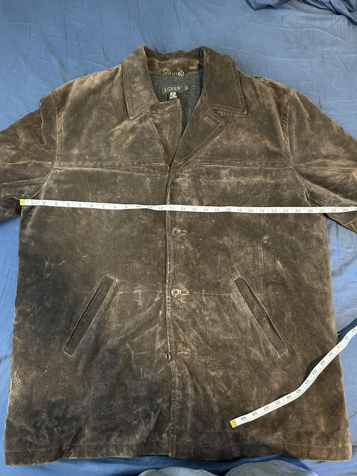 J.Crew J. Crew Vintage Suede Leather Coat Brown Size US XL / EU 56 / 4 - 3 Thumbnail