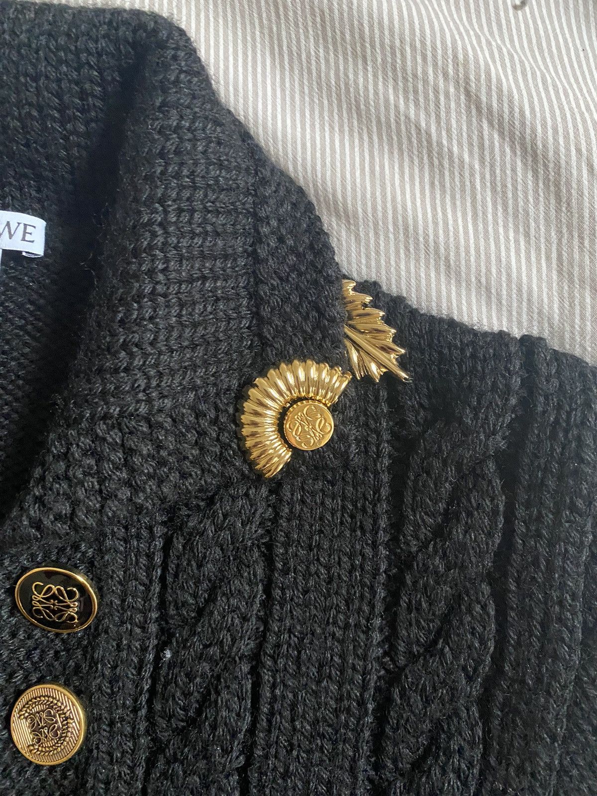 Loewe Loewe Wool Cardigan w/ Metal Embellishments Size S / US 4 / IT 40 - 6 Thumbnail