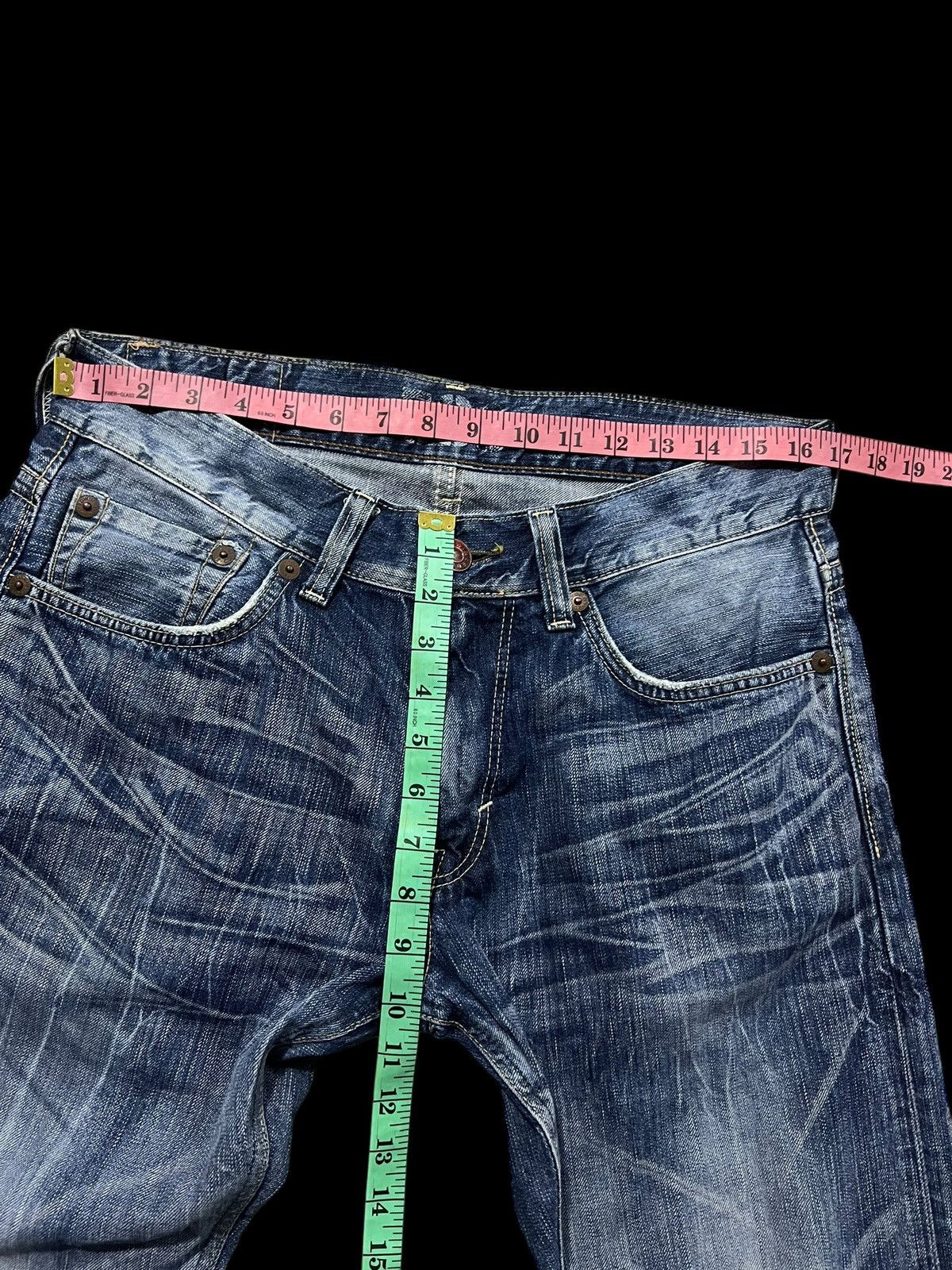 Edwin × If Six Was Nine × Le Grande Bleu (L.G.B.) VINTAGE EDWIN 503 BLUE TRIP WASHED JEANS Size US 33 - 13 Thumbnail