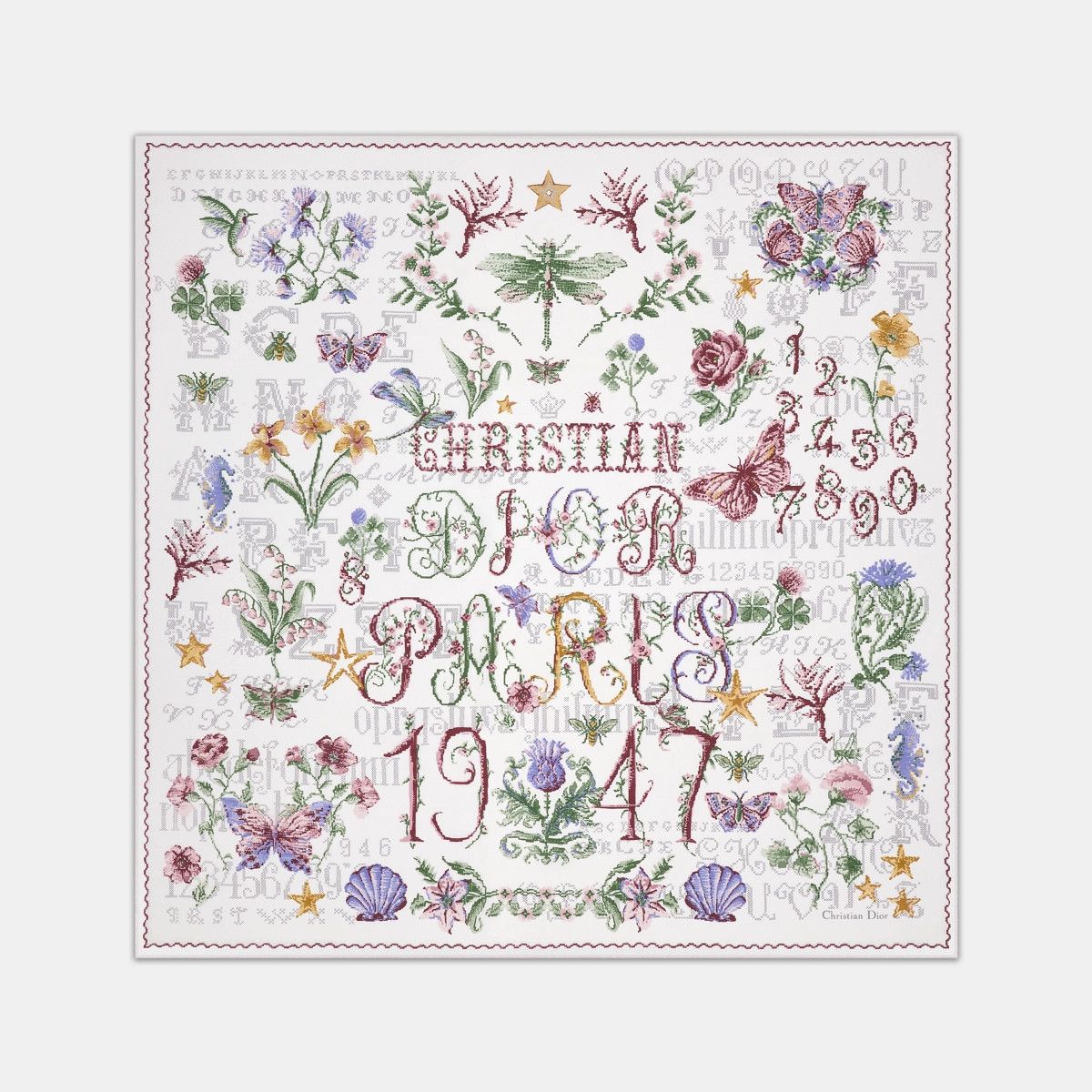 Dior o1bcso1str0226 Size:OS/90 Square Scarf in Multicolor Size ONE SIZE - 1 Thumbnail