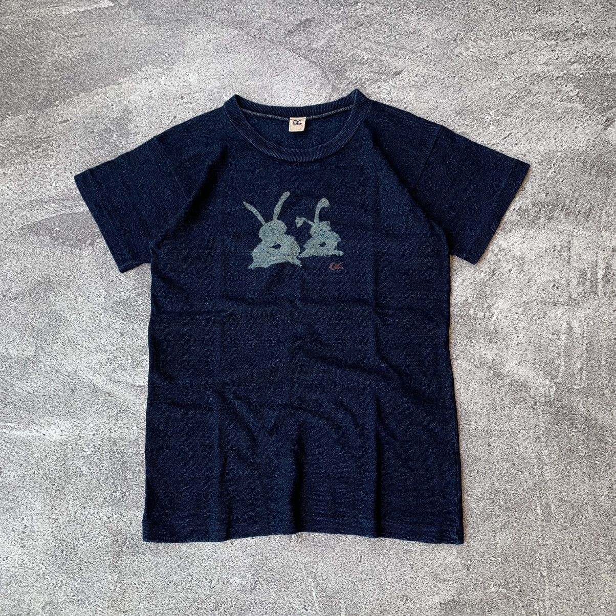 45rpm Deep indigo dyed Heritage Tee