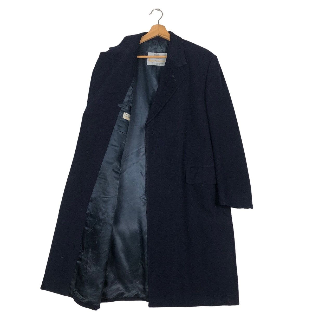 Vintage 🔥Rich Royal Blue - Fly Long Jacket Wool Aquascutum England Size US M / EU 48-50 / 2 - 8 Thumbnail