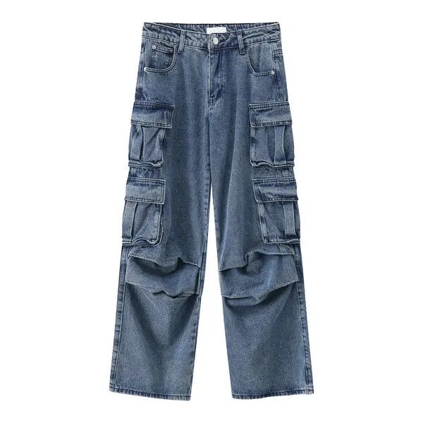 VIBE utility pleated faded baggy cargo jeans Size US 30 / EU 46 - 5 Thumbnail