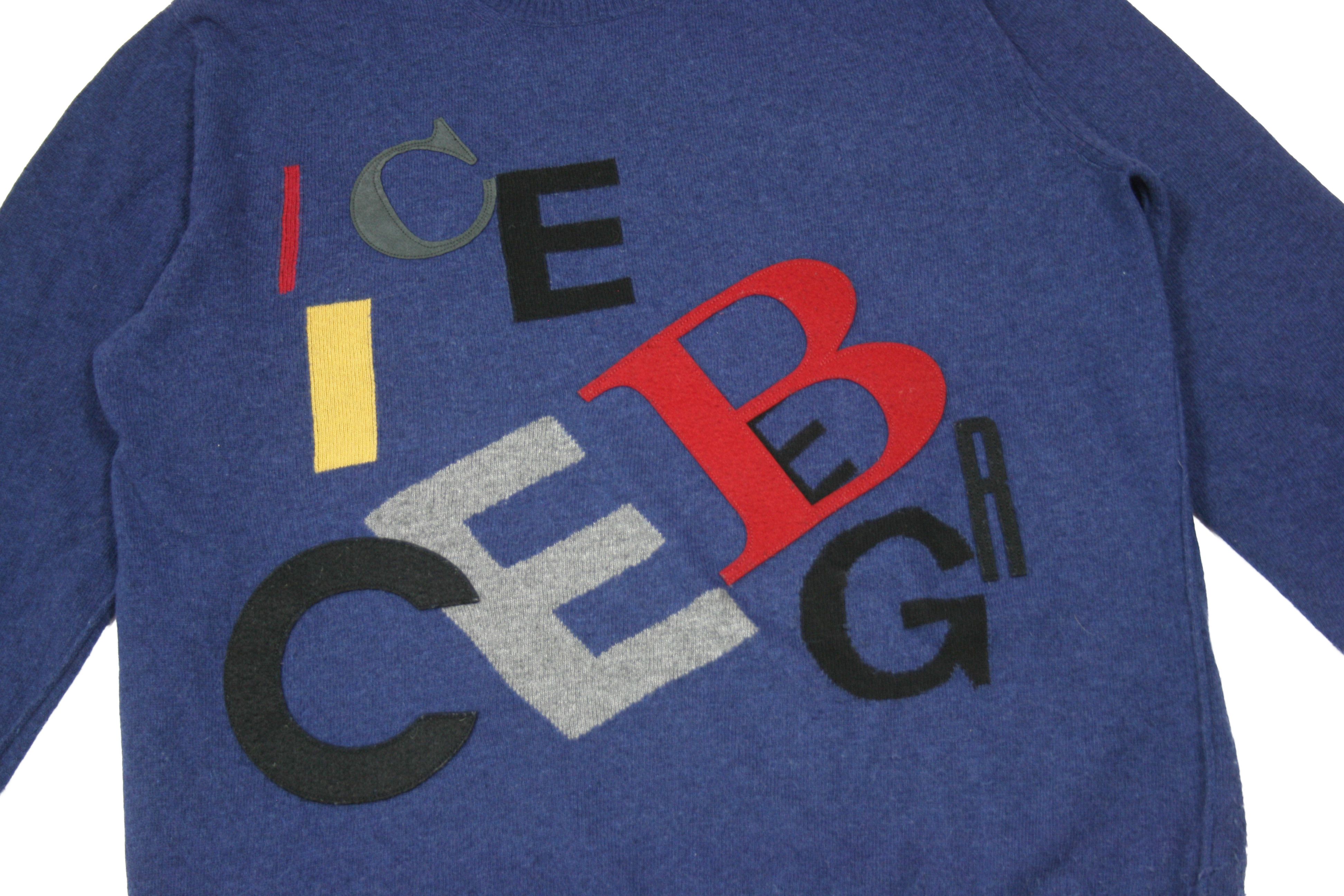 00S Big Logo Wool Knit Sweater Vintage