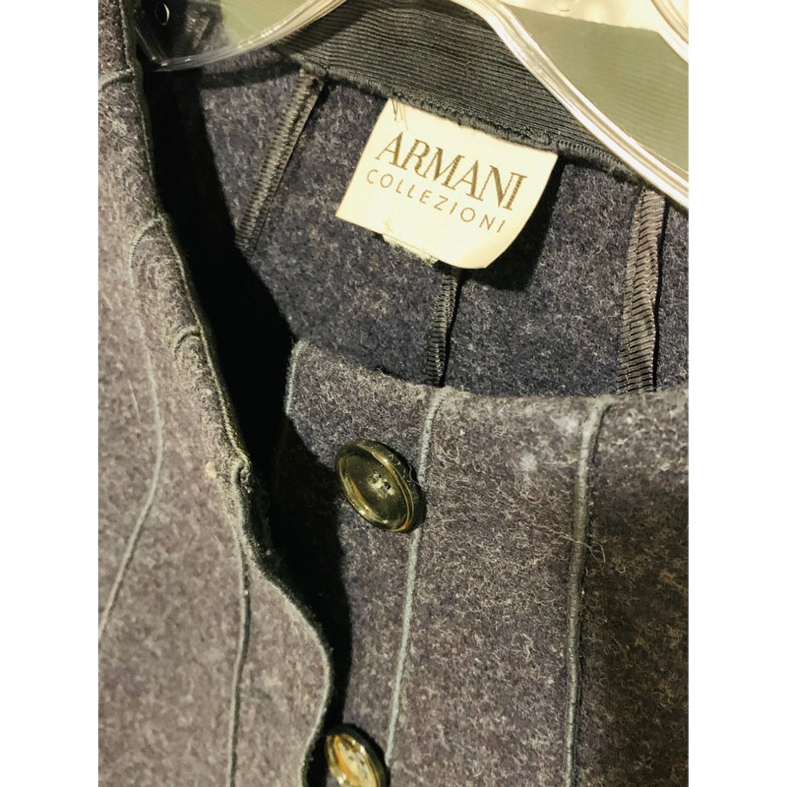 Armani Armani Collezioni M Navy Wool Jacket Front Button Closure Size M / US 6-8 / IT 42-44 - 4 Thumbnail