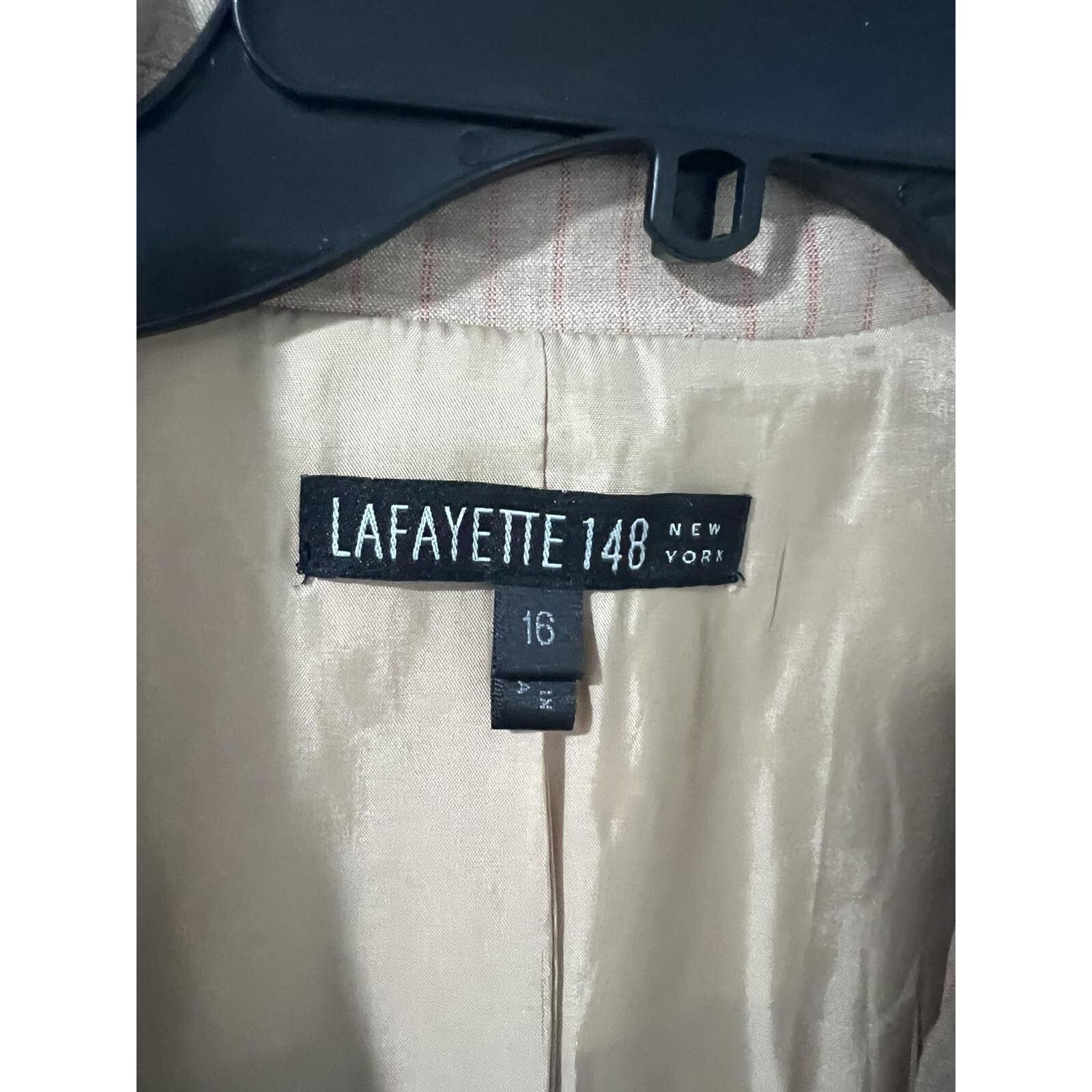 & Other Stories Lafayette 148 New York Tan Wool Suit Jacket Size 16 A001621 Size XL / US 12-14 / IT 48-50 - 4 Thumbnail