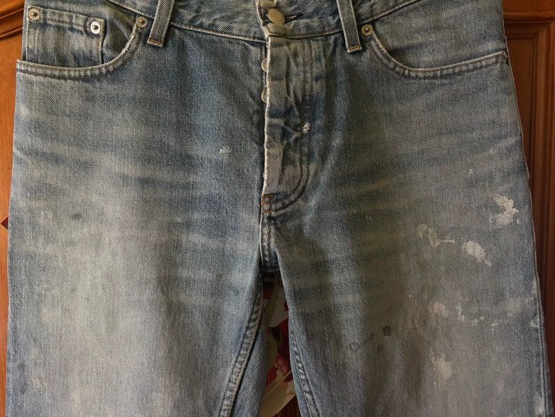 Helmut Lang HELMUT LANG size30 Blue water-splashed ink jeans Size US 30 / EU 46 - 3 Thumbnail