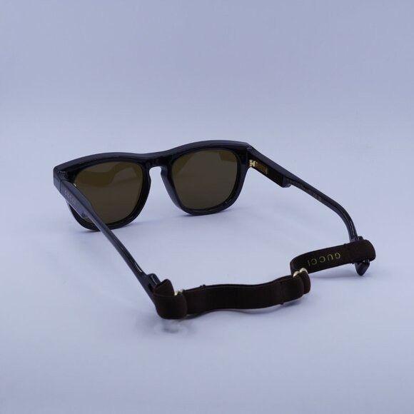 Gucci Gucci GG1238S 001 Sunglasses Black Square Frame, Brown Size ONE SIZE - 11 Thumbnail