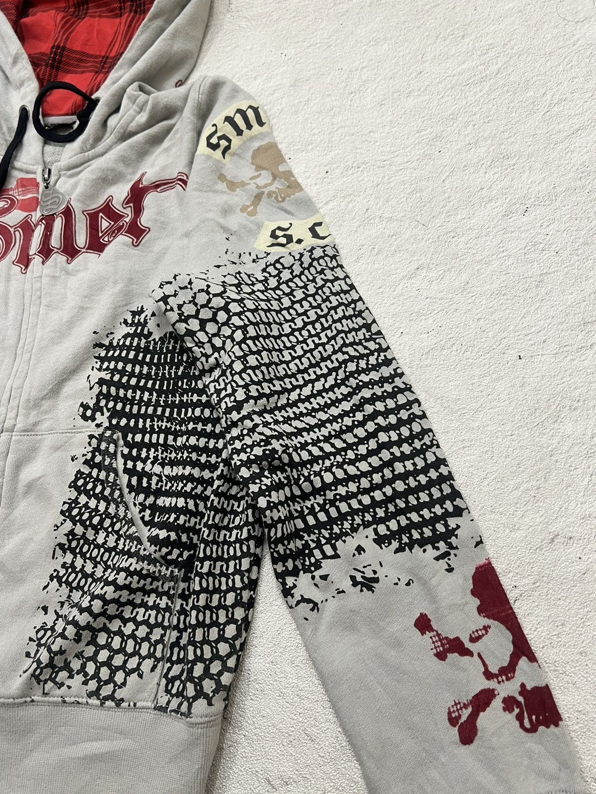 Number (N)ine 2000s Japanese Christian Audigier Poem Skull Zip y2k Lgb Size US S / EU 44-46 / 1 - 5 Thumbnail