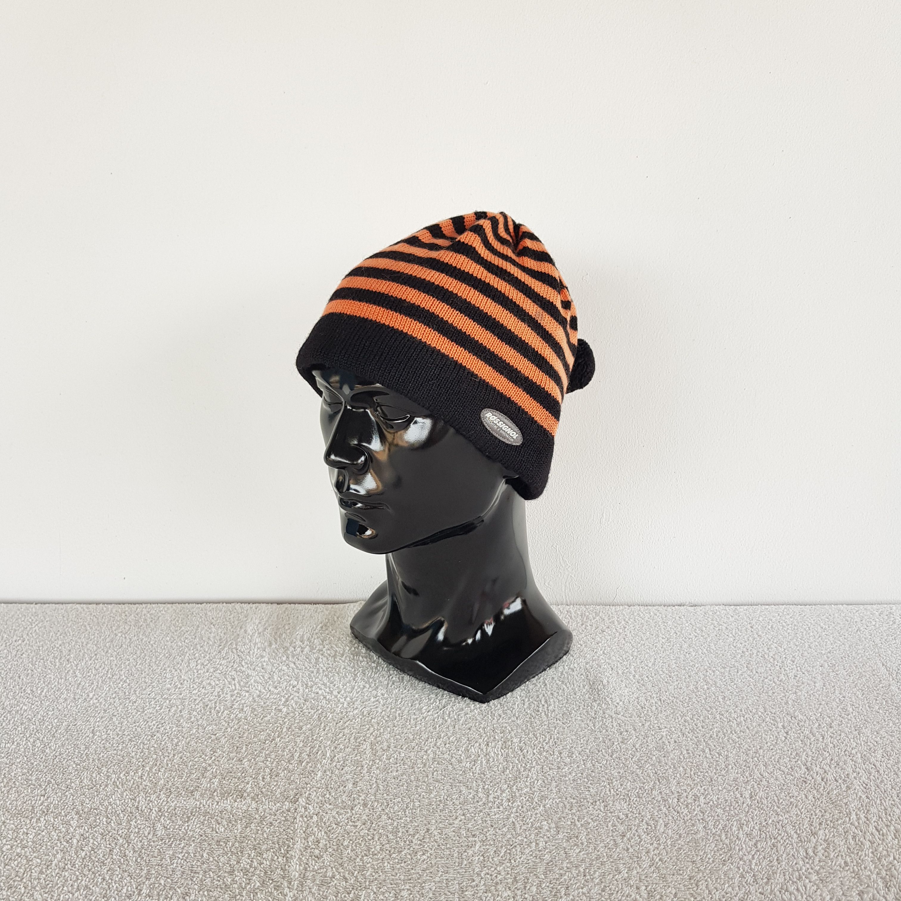 Japanese Brand Vintage Rossignol Wool Beanie 90s Knit Snow Caps Brim Hats Size ONE SIZE - 1 Thumbnail