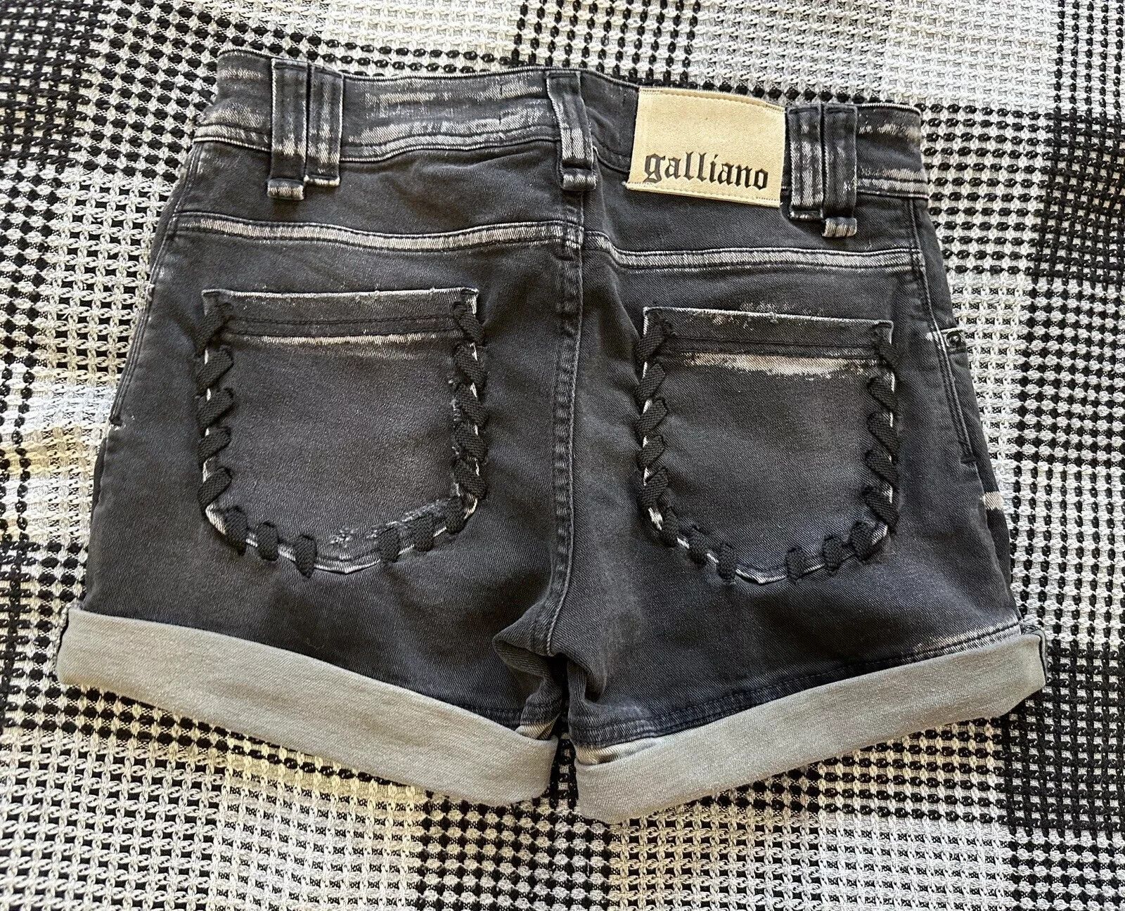 John Galliano John Galliano Denim Women Grey Short Shorts y2k Size 25 39 Size 25" / US 0 / IT 36 - 7 Thumbnail