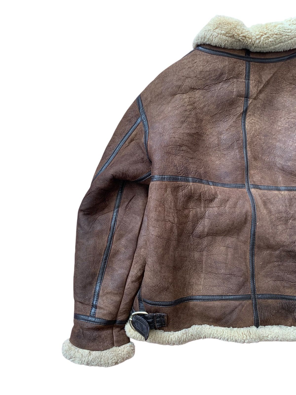 Cockpit USA 🔥VTG SHEEPSKIN LEATHER JACKET TYPE B3 USAF Size US L / EU 52-54 / 3 - 6 Thumbnail