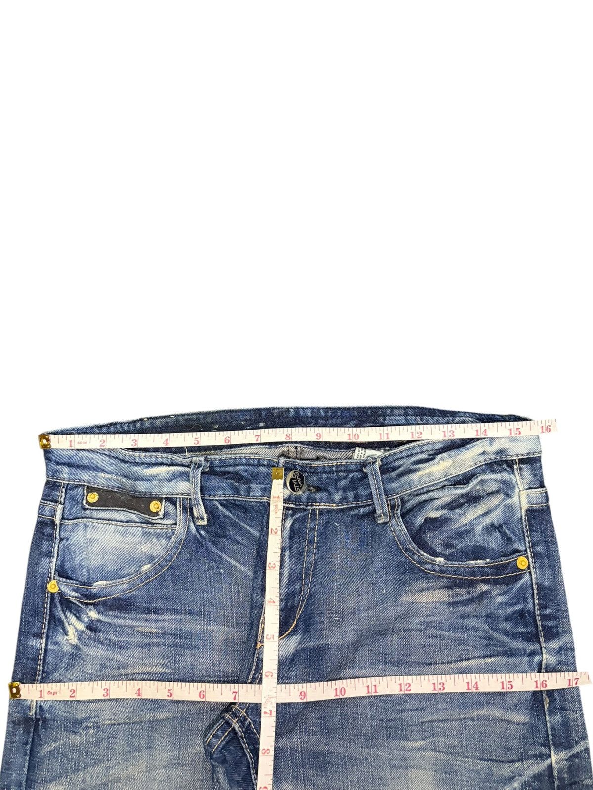 Ksubi Vintage Japanese Brand Faded Wash Distress Loose Jeans Size 31" - 6 Thumbnail