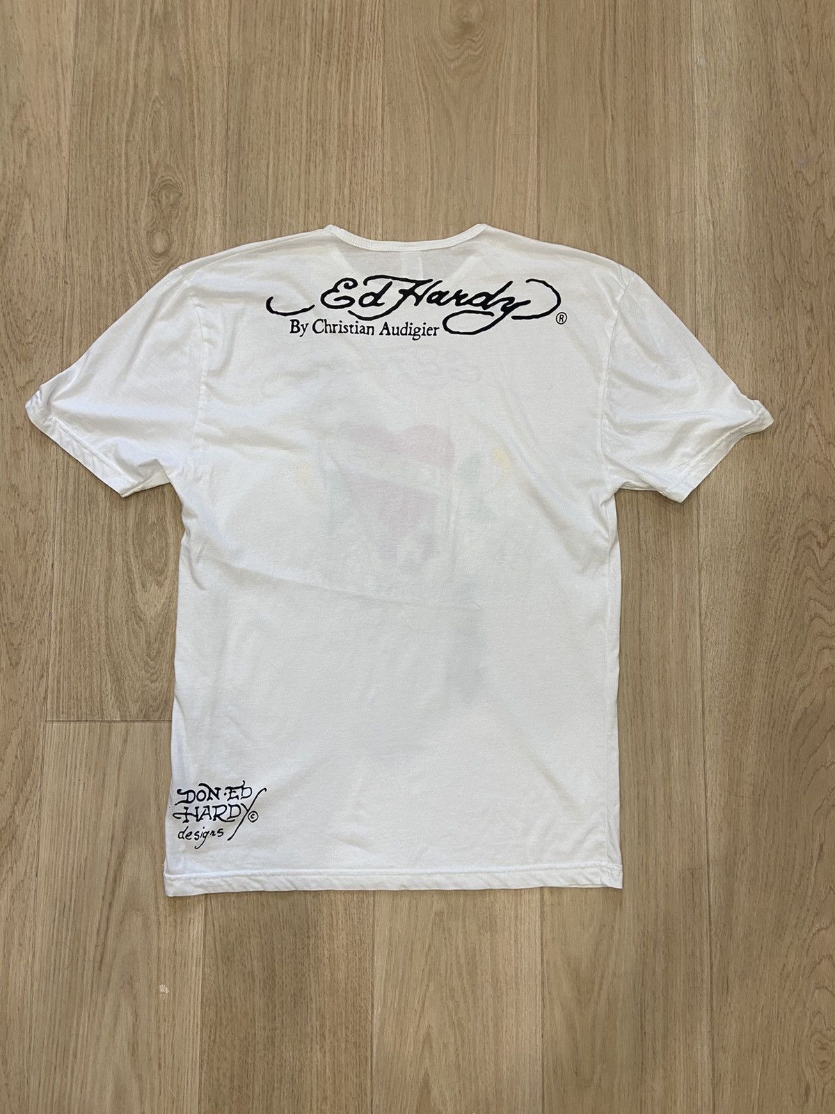 Ed Hardy Christian Audigier DON ED HARDY White T Shirt Size XXL USA Size US XXL / EU 58 / 5 - 5 Thumbnail