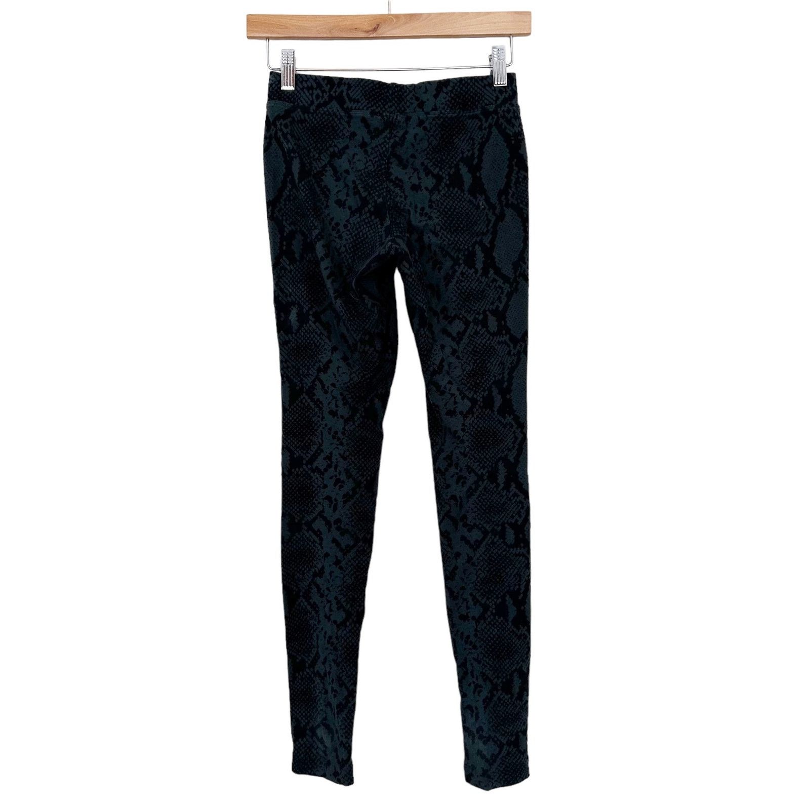 Express Express Green Black Snakeskin Print Leggings Sz XS Size 26" / US 2 / IT 38 - 5 Thumbnail