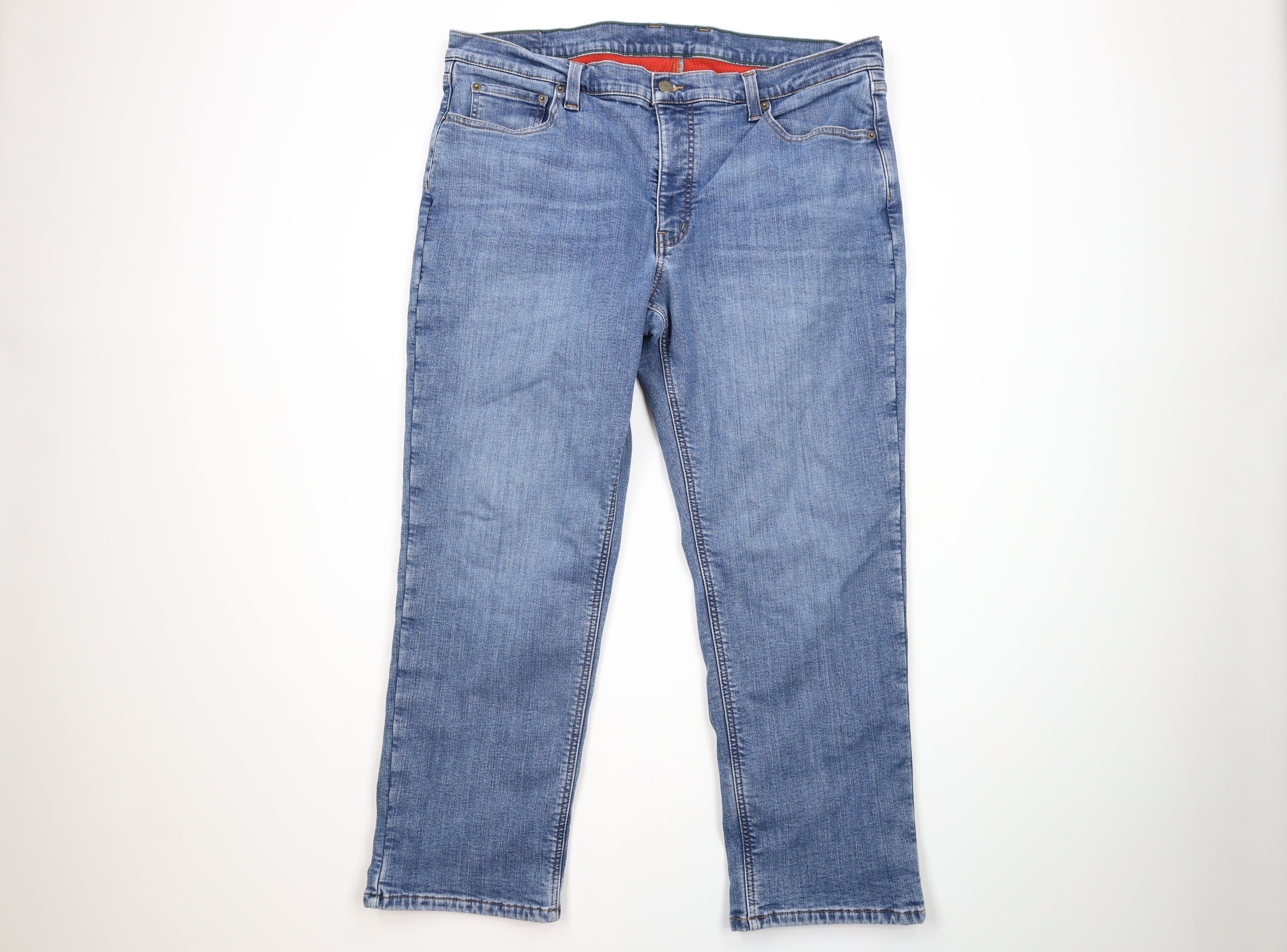 L.L. Bean × Vintage Vintage LL Bean Lined Stretch Straight Leg Denim Jeans Size US 40 / EU 56 - 2 Thumbnail
