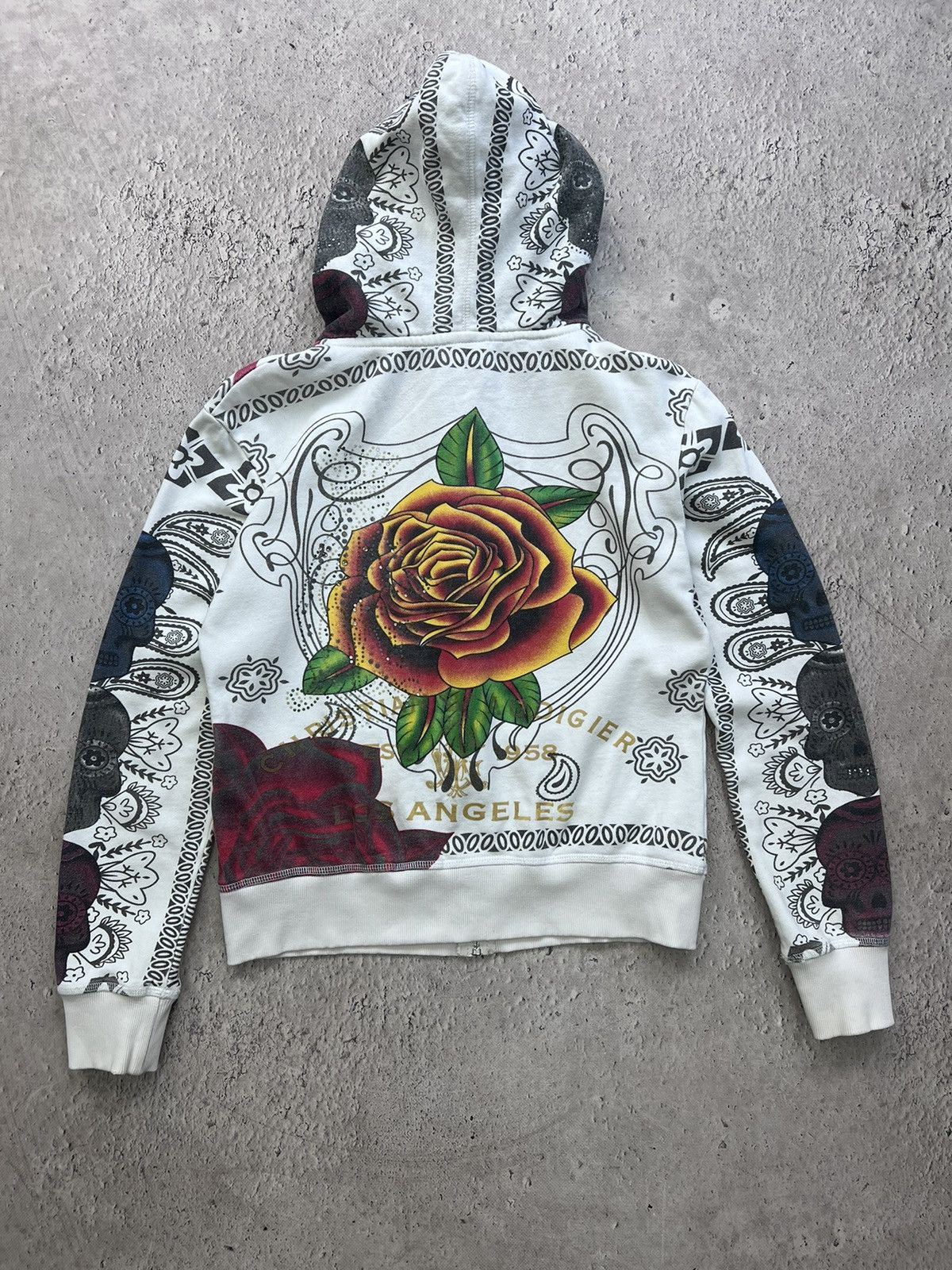Ed Hardy × Vintage VTG Y2K Ed Hardy Style BY CHRSTIAN AUDIGIER Zip Hoodie Size US XS / EU 42 / 0 - 8 Thumbnail