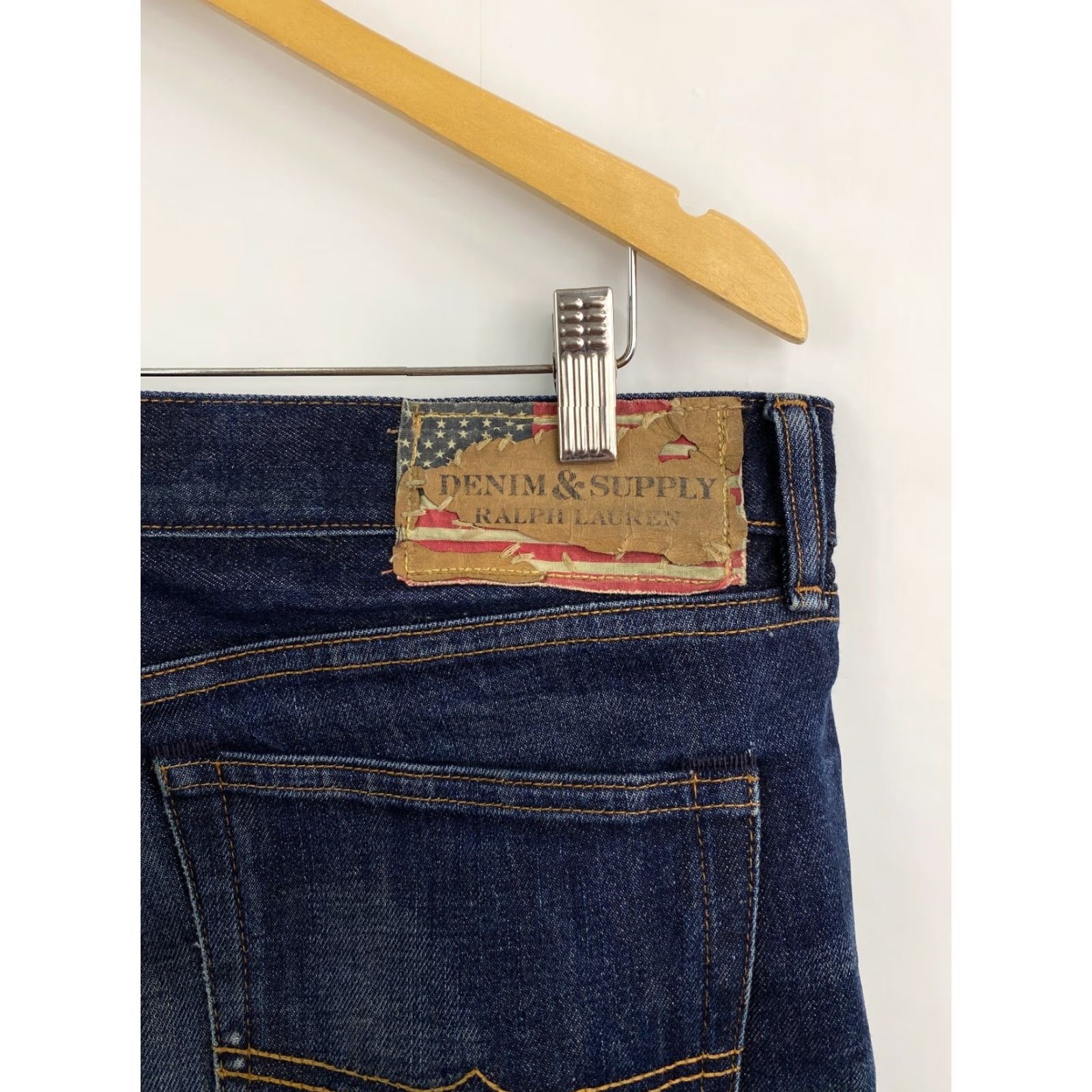 Vintage VINTAGE Denim & Supply Ralph Lauren Jeans rrl style Slim Straight Men 34/34 Blue 34x34 Mens Jeans Size US 34 / EU 50 - 4 Thumbnail