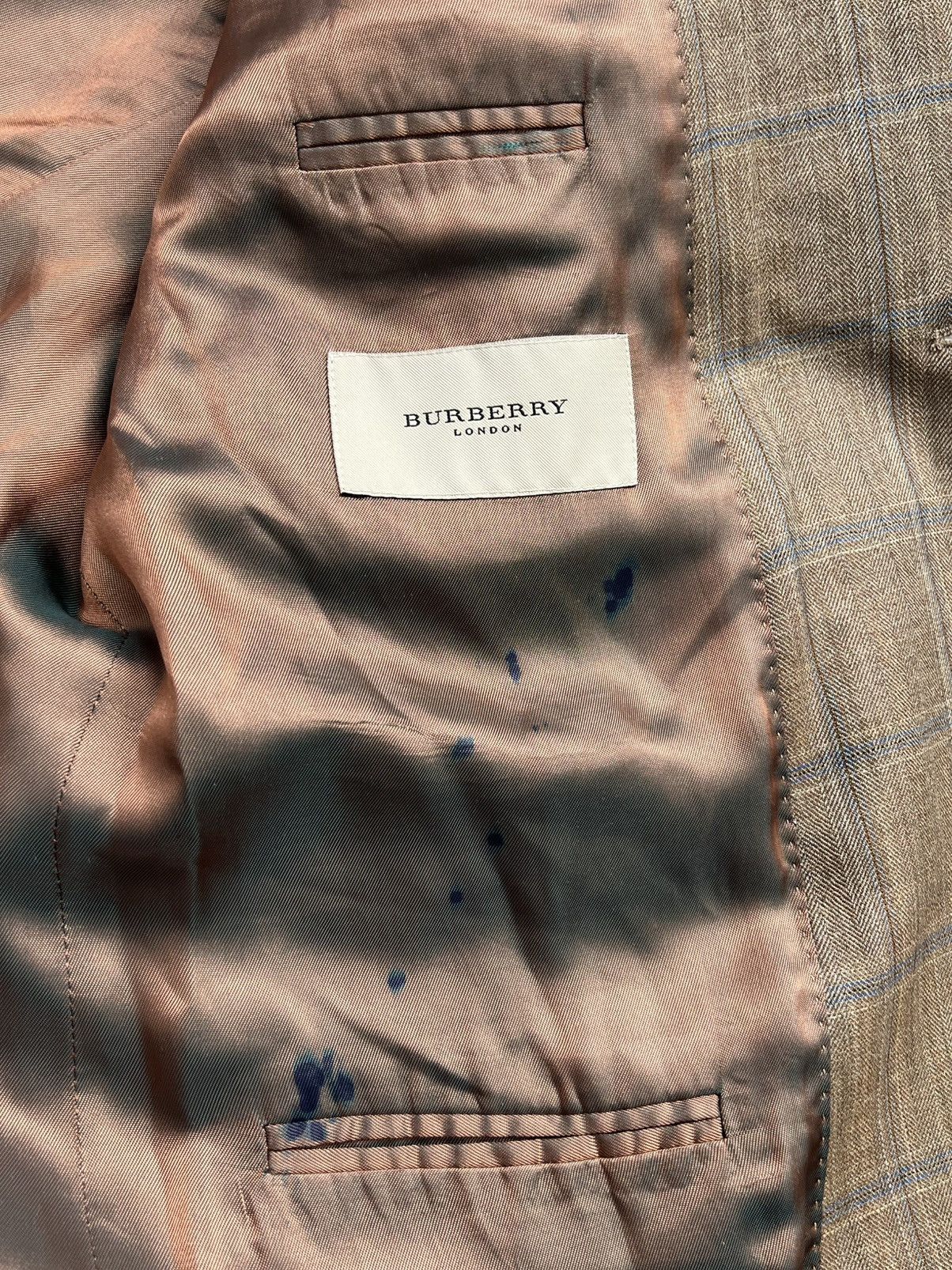 Burberry × Vintage BURBERRY Jacket Double Breasted Coat Blazer Wool 80s Size 50R - 4 Thumbnail