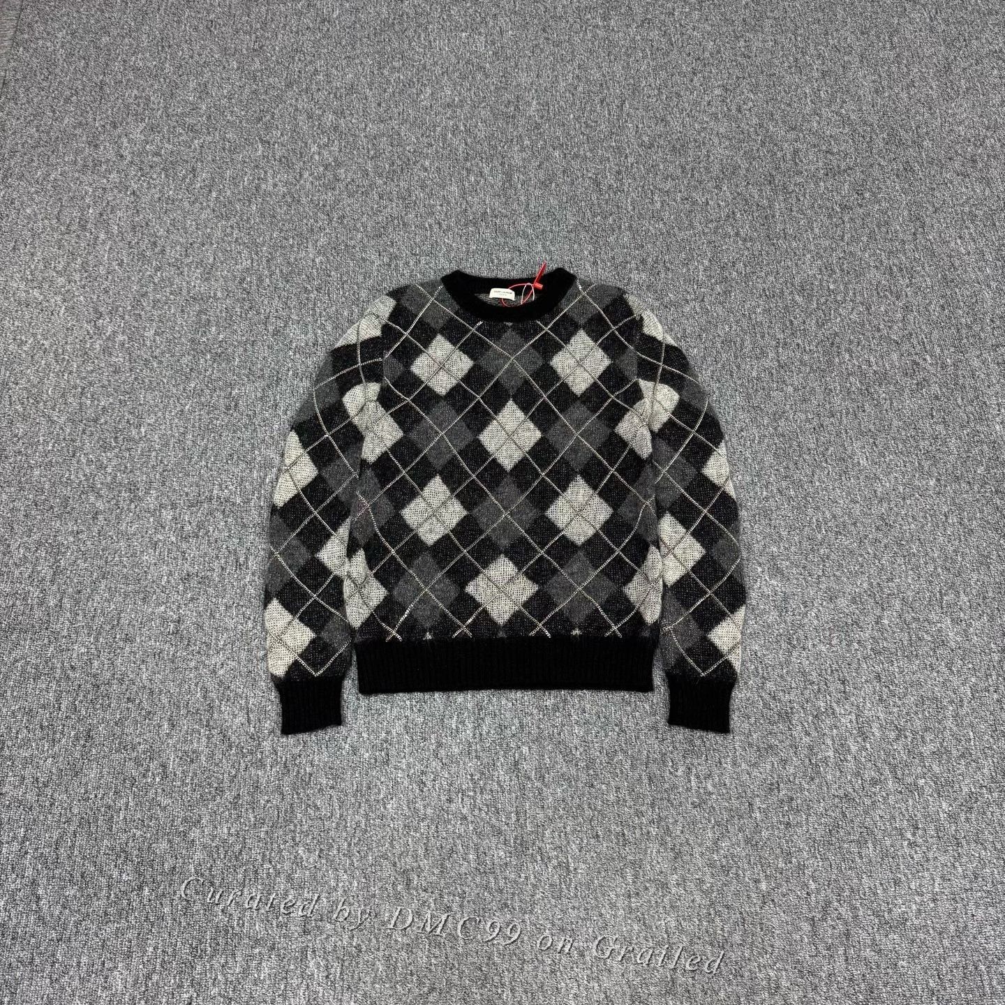Saint Laurent Paris Saint Laurent SLP Chain Argyle Sweater Size US S / EU 44-46 / 1 - 1 Thumbnail