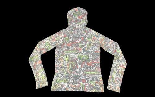 Vintage Hype Volcom Over Printed Big Front Pocket Full Zip Hoodies Size S / US 4 / IT 40 - 2 Thumbnail