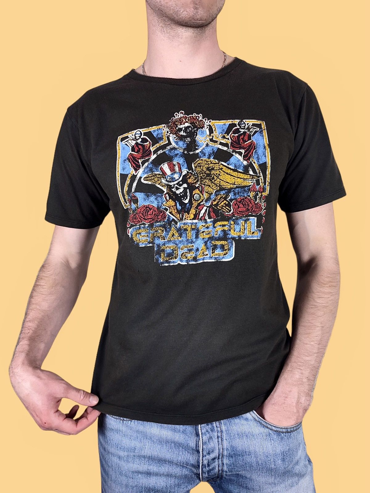 Band Tees 90s Vintage Grateful Dead 1981 Tour Promo Rock T-Shirt Size US M / EU 48-50 / 2 - 1 Thumbnail