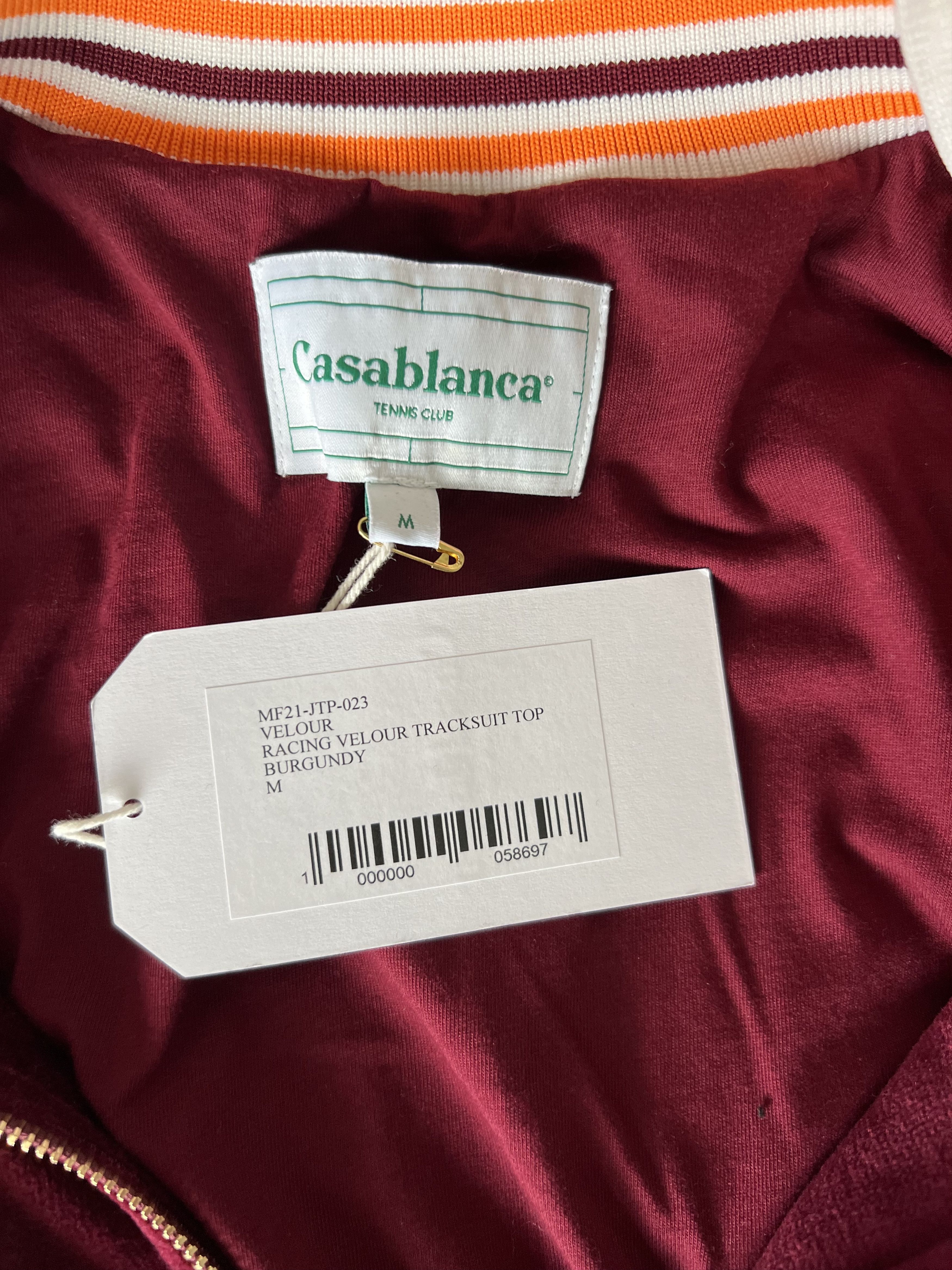 Casablanca Casablanca Racing Velout Tracksuit Top in Burgundy Size US M / EU 48-50 / 2 - 8 Thumbnail