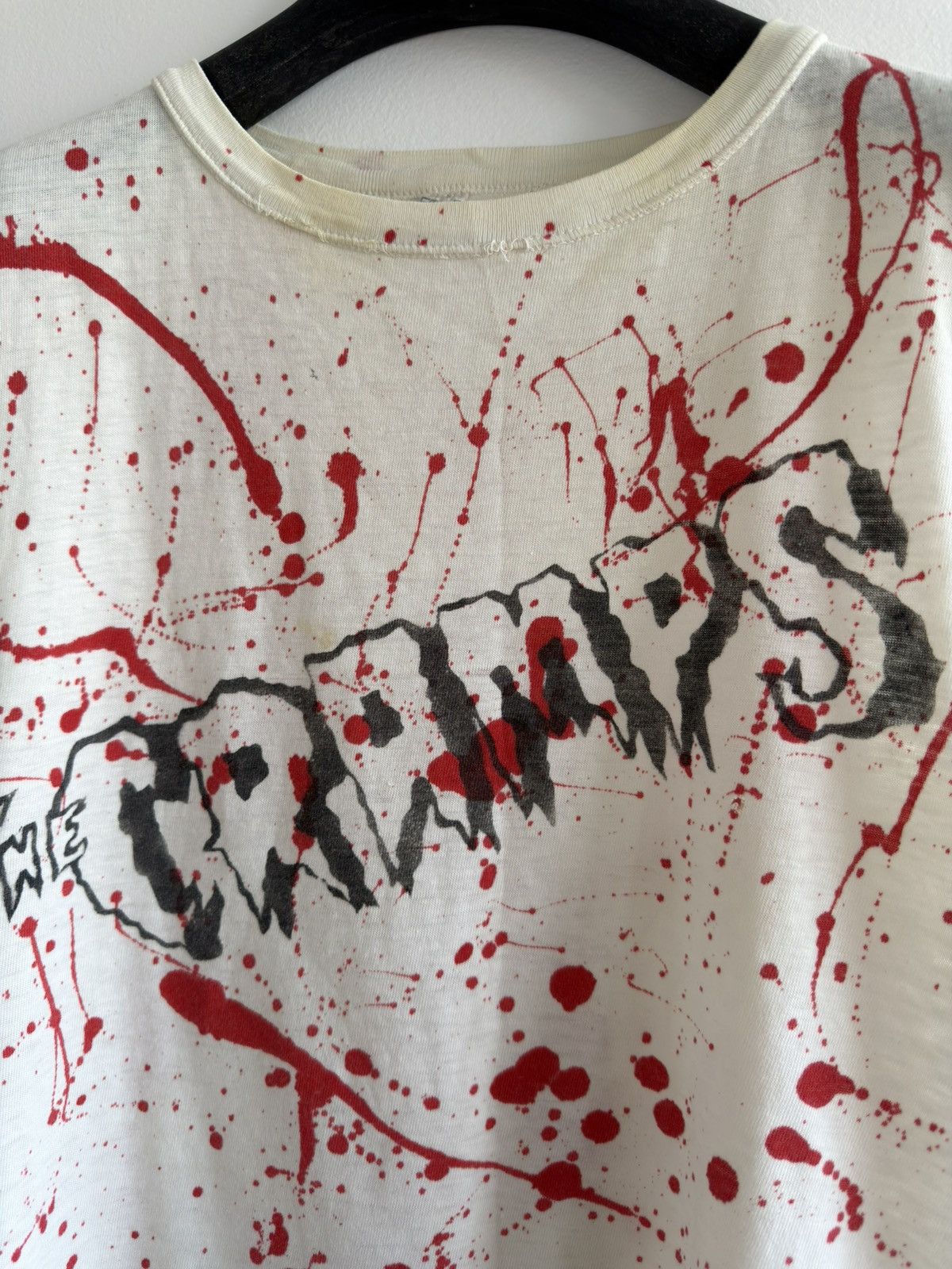 Vintage *RARE* 1980s OG PUNK THE CRAMPS ROCK BLOOD STAINED TEE Size US L / EU 52-54 / 3 - 2 Thumbnail