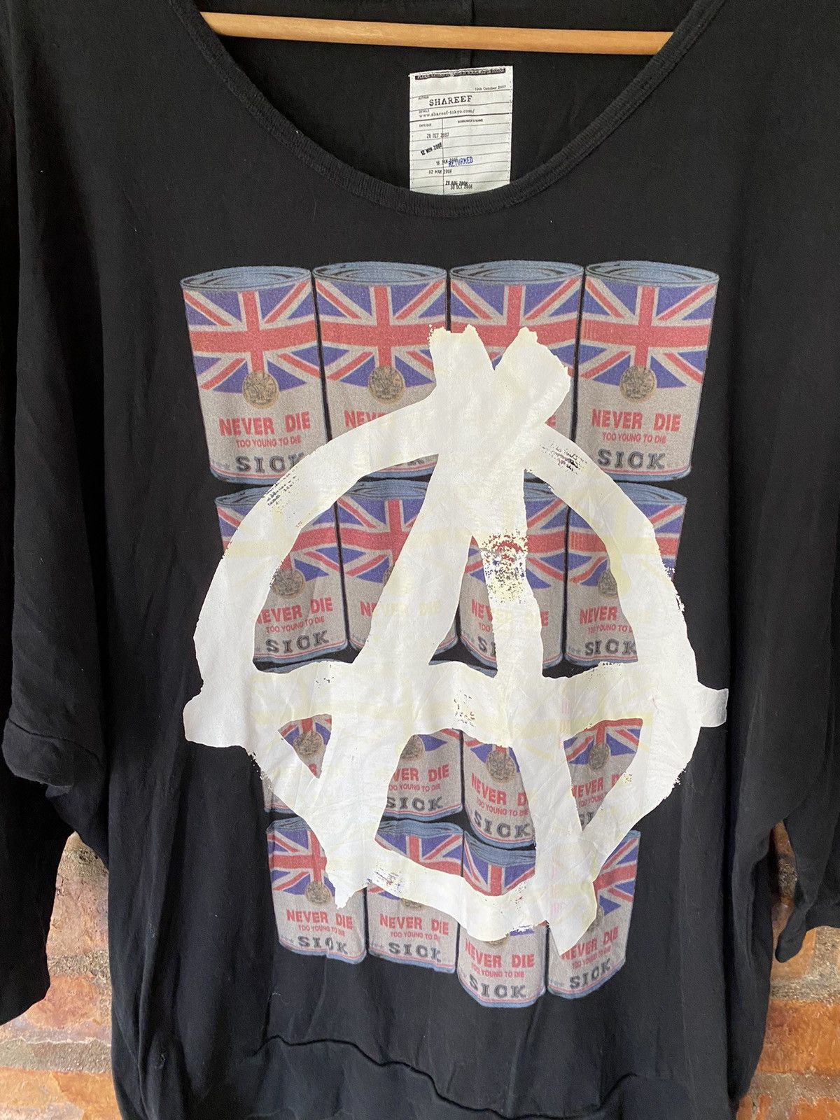 SHAREEF 2000s Anarchy Never Die Oversize shirt Size US L / EU 52-54 / 3 - 3 Thumbnail