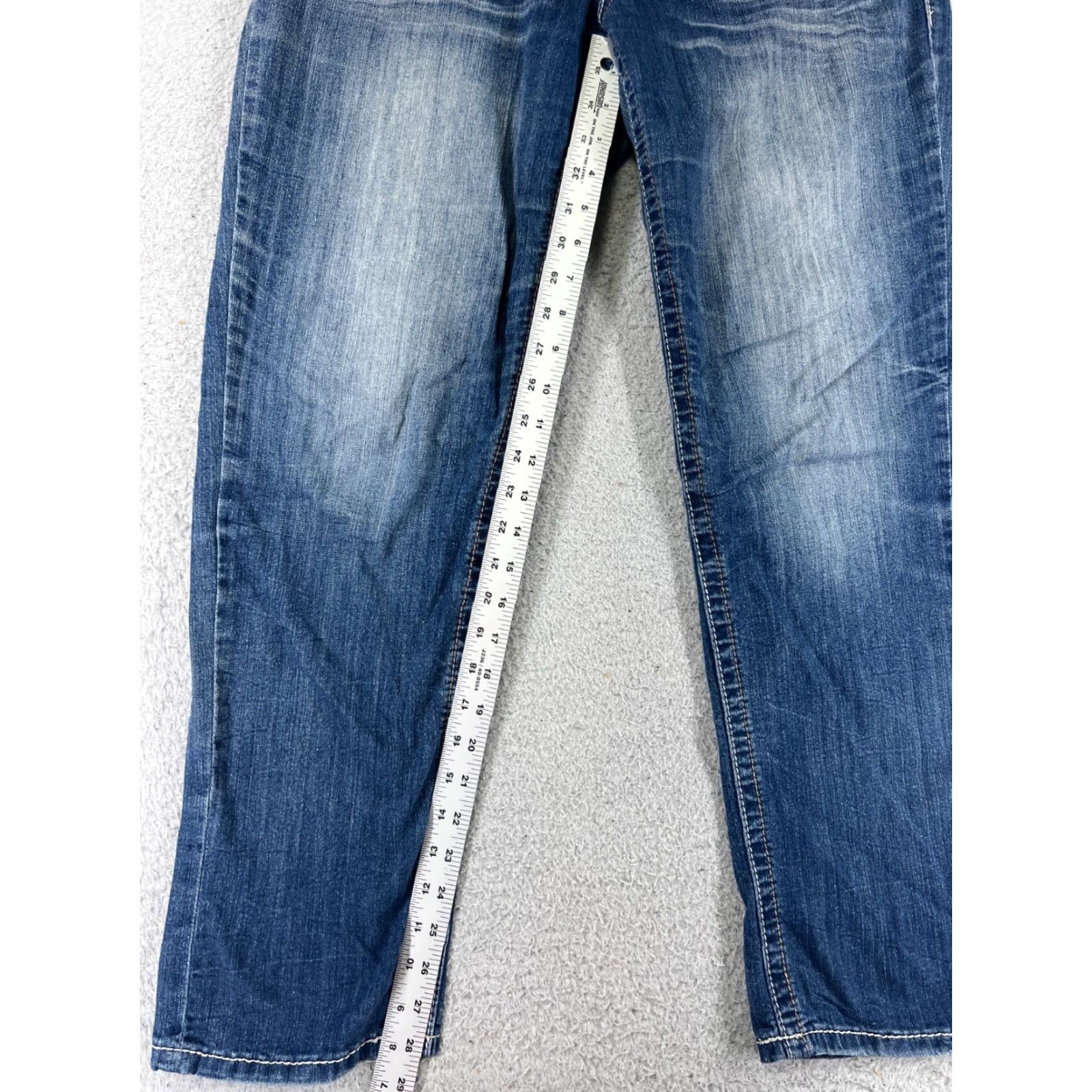 Rhythm Rhythm In Blues Jeans Womens 6 Blue Denim Straight Low Rise Cotton 31x28 Size 28" / US 6 / IT 42 - 7 Thumbnail