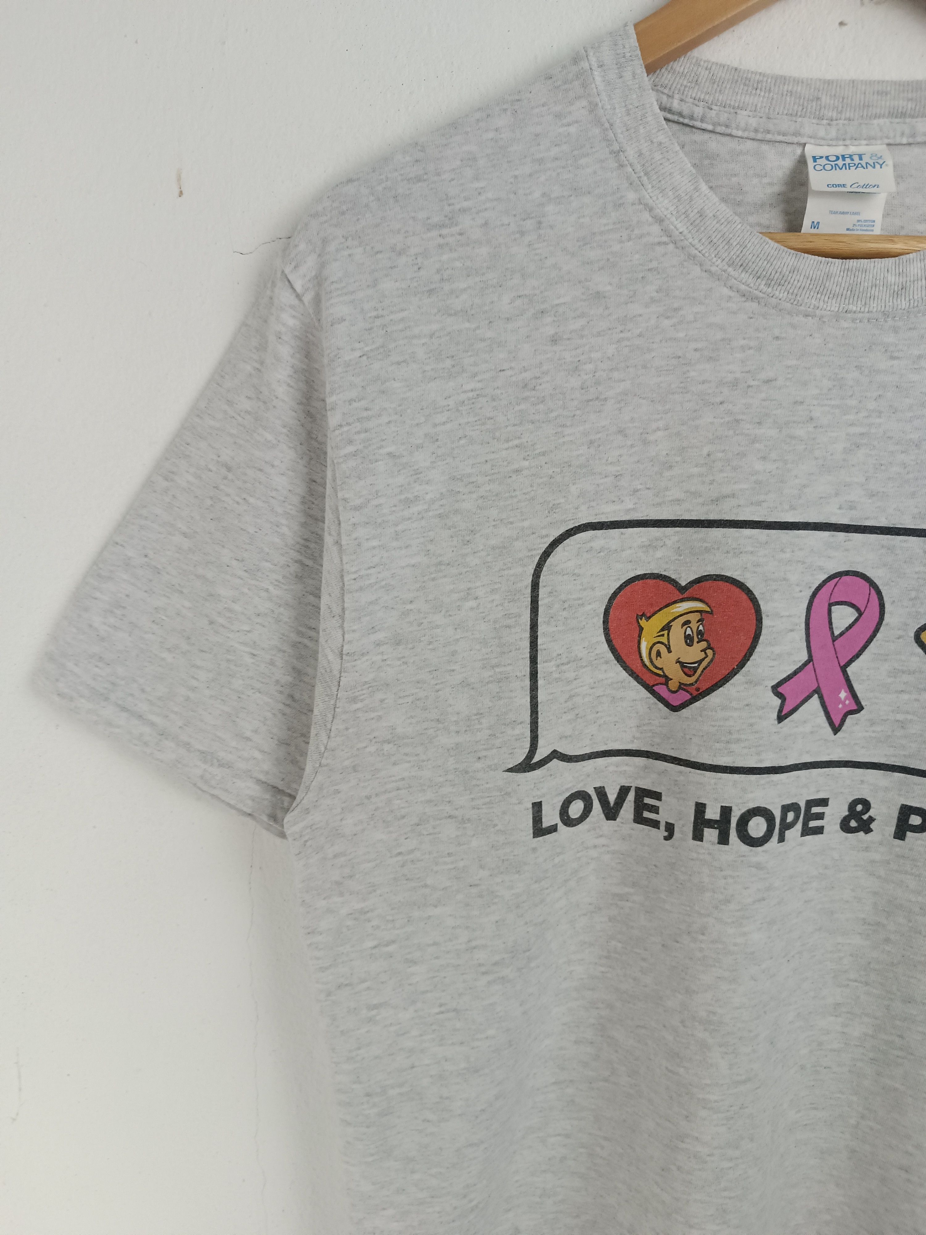 Vintage VINTAGE LOVE, HOPE & PIZZA HUMOR FUNNY ADULT TEE Size US M / EU 48-50 / 2 - 4 Thumbnail