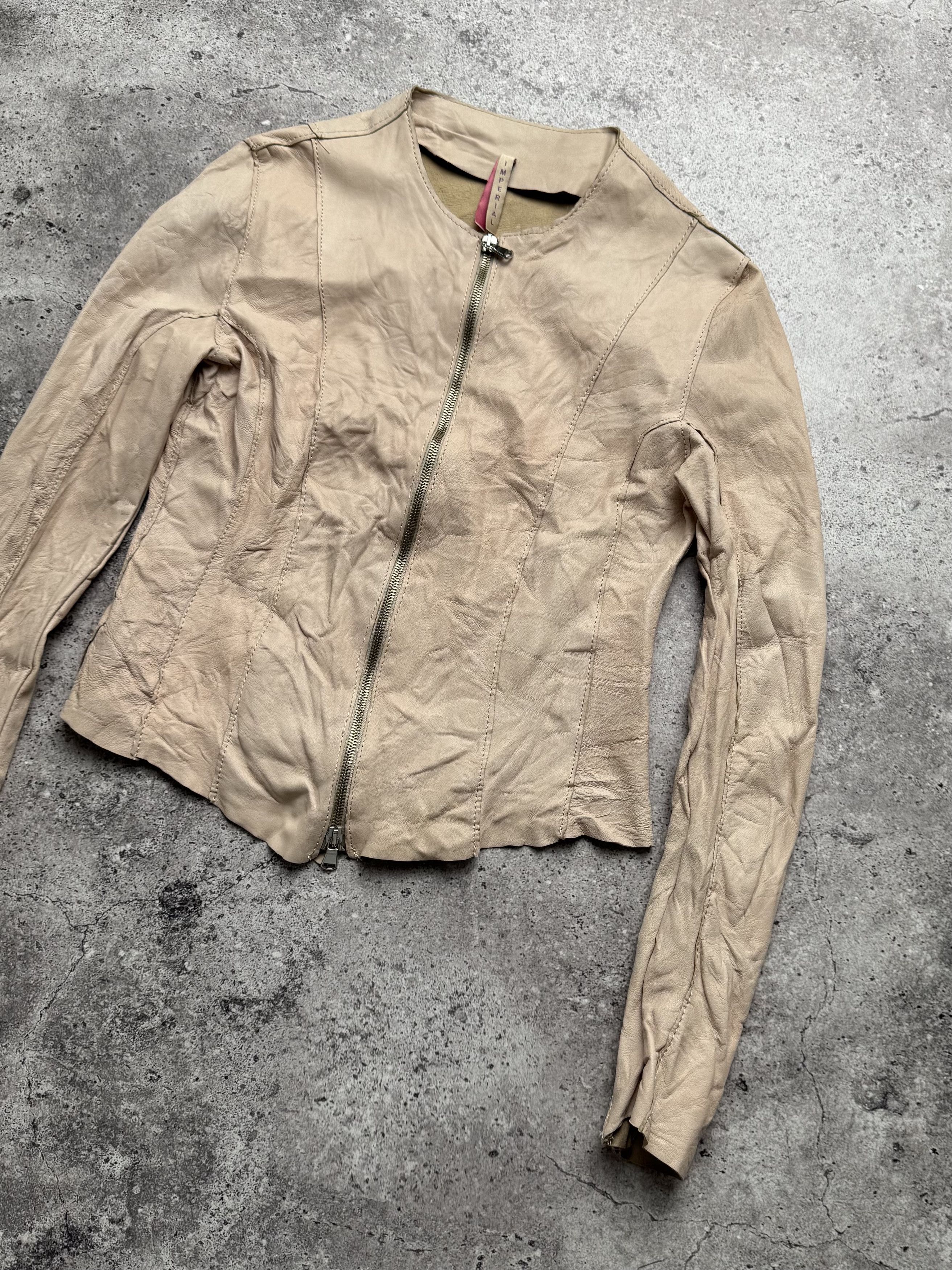 Japanese Brand Vintage Cropped Leather Jacket C666(V582) Size XS / US 0-2 / IT 36-38 - 3 Thumbnail