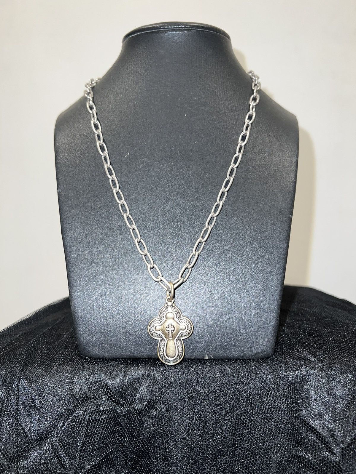 Japanese Brand Vintage cross necklace ➕🖤 Size ONE SIZE - 2 Thumbnail