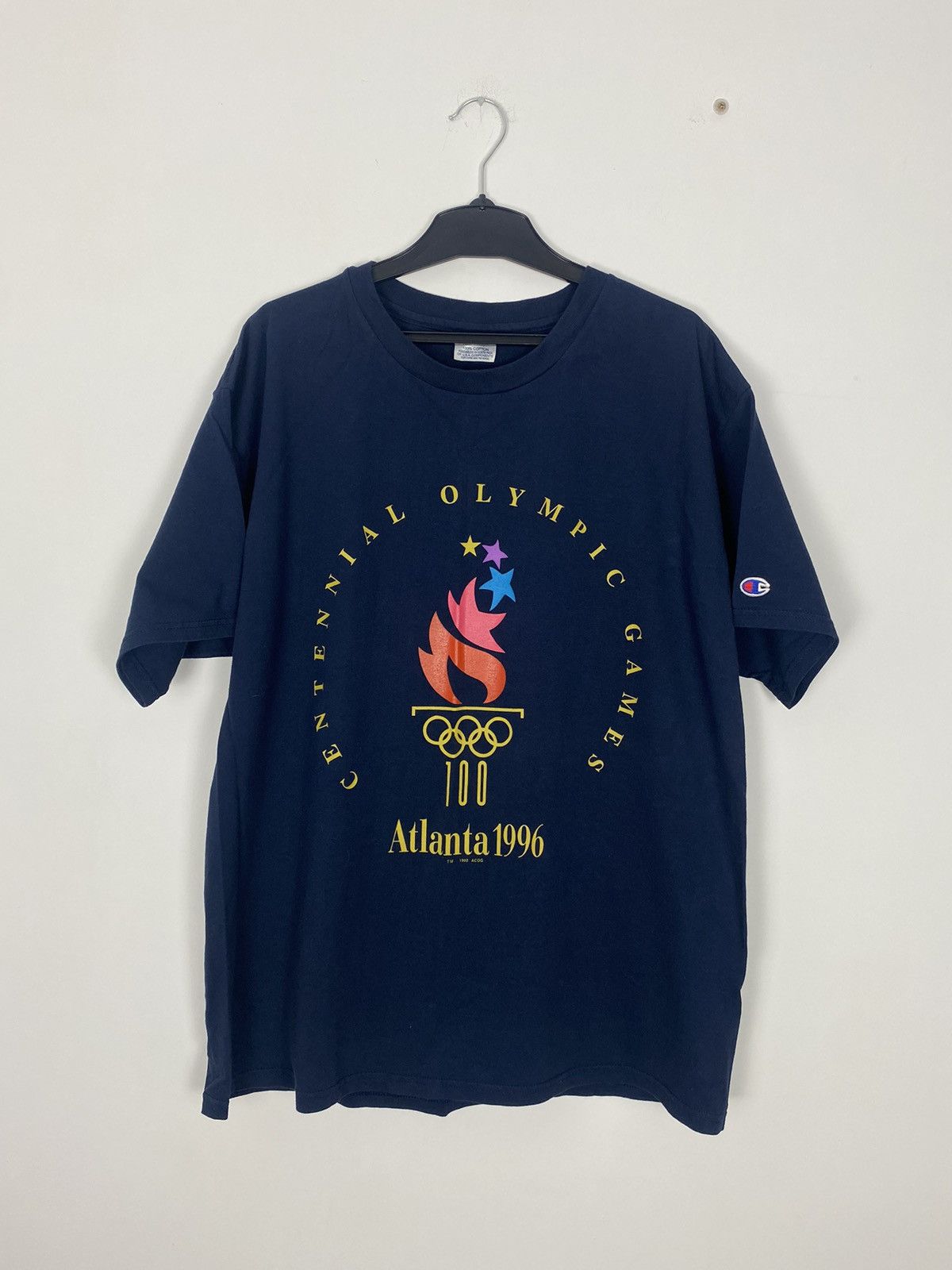 Champion × USA Olympics × Vintage Vintage Champion Atlanta 1996 Olympic tee Graphic Navy Size US XL / EU 56 / 4 - 9 Thumbnail