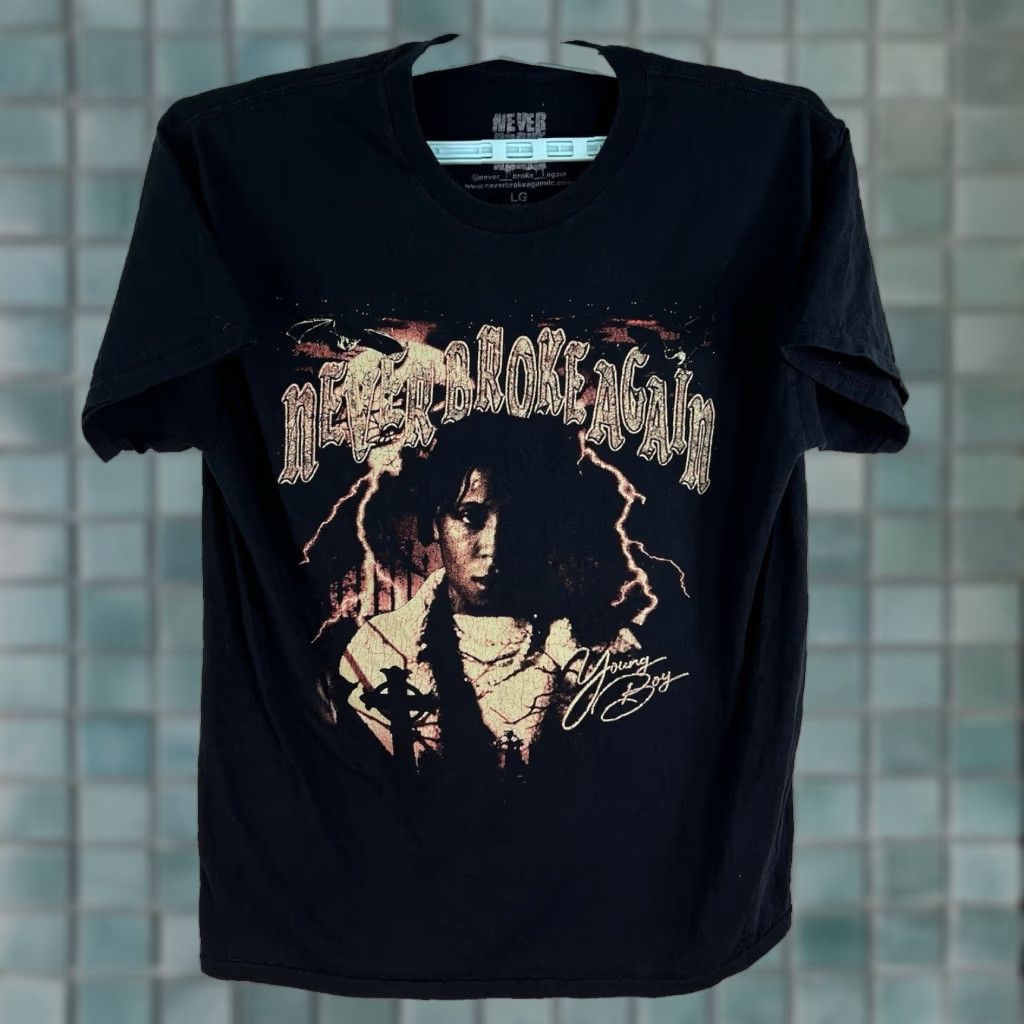 Vintage Never Broke Again T-Shirt Adult L Black Young Boy Size US L / EU 52-54 / 3 - 1 Thumbnail