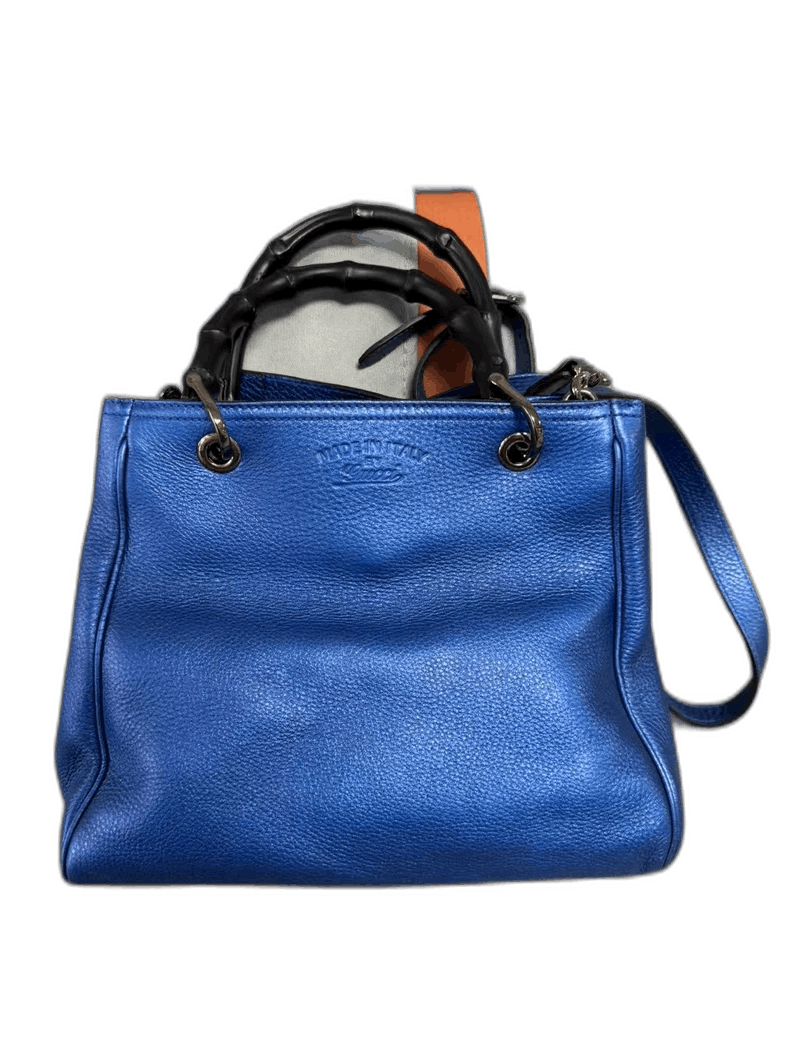 Gucci Bamboo Handle Tote Bag-2506 in Blue, Men's